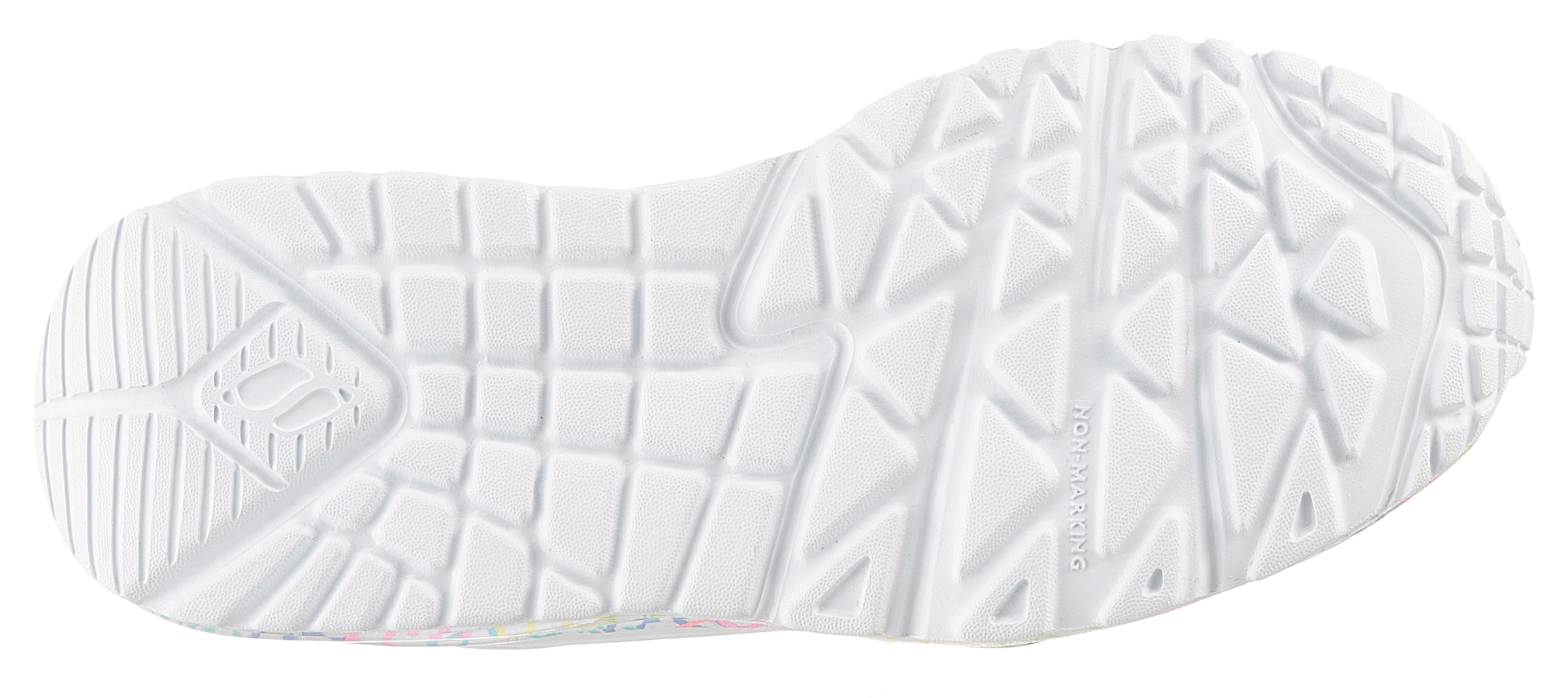 Skechers Sneaker »UNO LITE-LOVELY LUV«, Schnürschuh mit bedruckter Sohle, Größenschablone zum Download