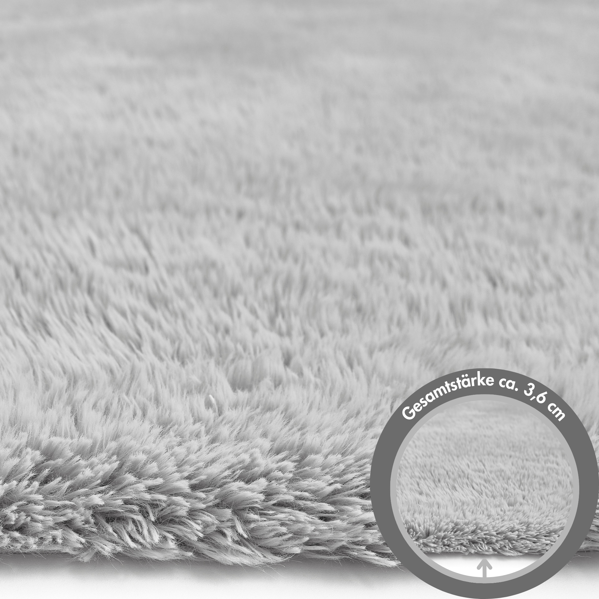 Andiamo Teppich »Alpa«, rechteckig, 36 mm Höhe, Uni Farben, Microfaser, besonders weich & kuschelig, Schlafzimmer