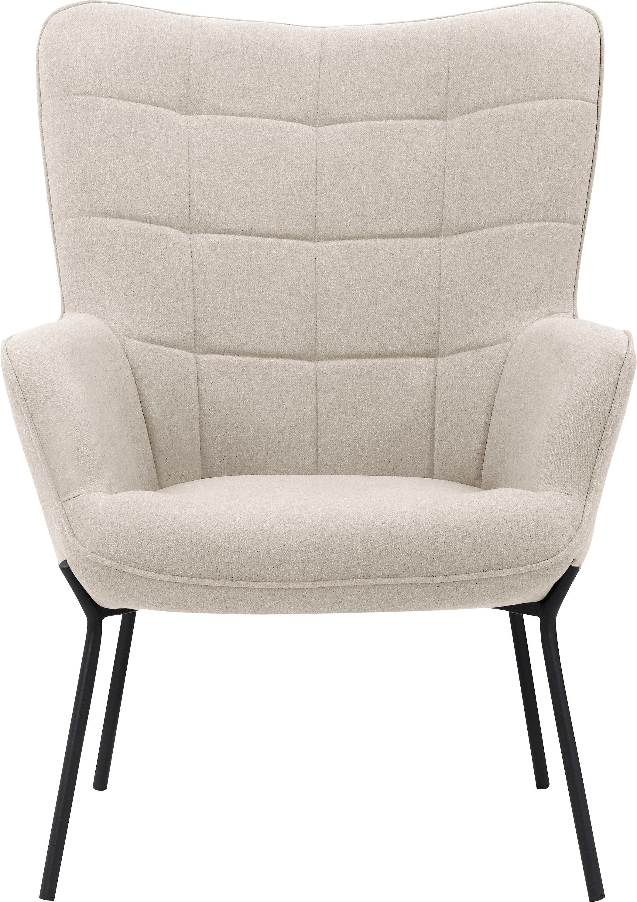 Home affaire Loungesessel »Luukas, Ohrensessel mit Metallbeinen,« 1 Stk. tl günstig online kaufen