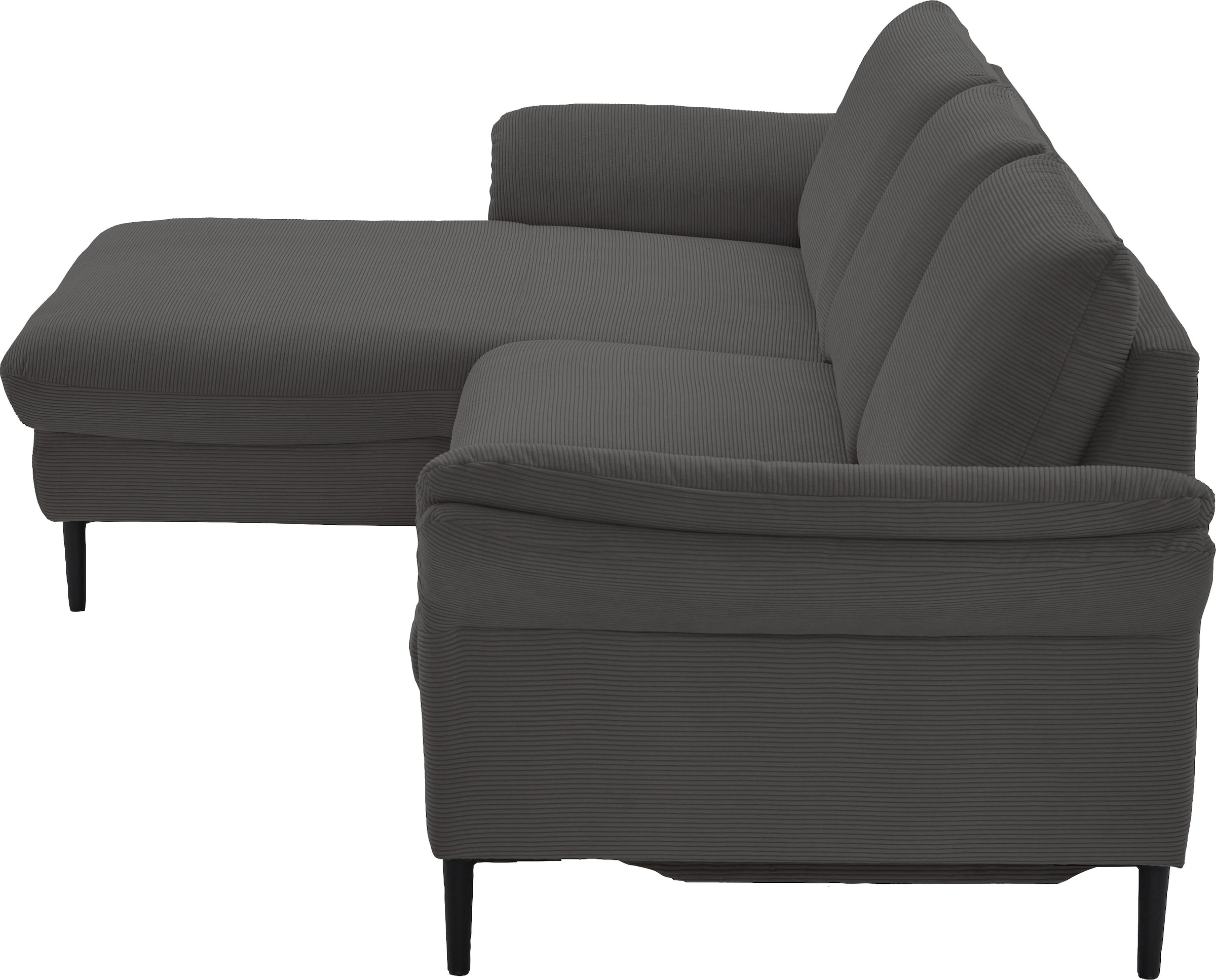 Places of Style Ecksofa »Sarsina: mit Tonnentaschen-Federkern, perfekt zum Entspannen L-Form«, inklusive 1 motorischen Relaxfunktion mit Herz-Waage-Beschlag