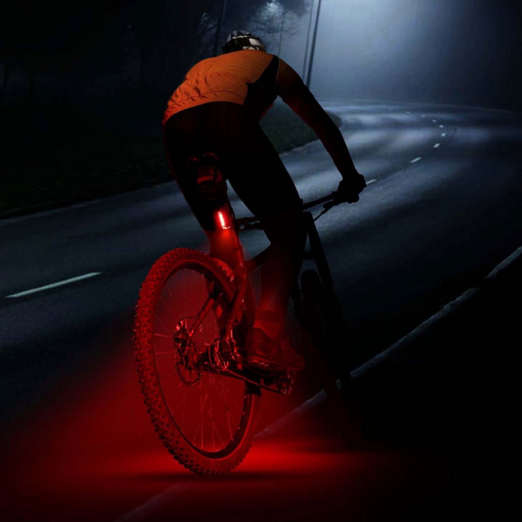 FISCHER Fahrrad Fahrradbeleuchtung »LED-Akku-Bel. Set PLUS 110 + TWIN STOP«, (Set, 2, Front- und Rücklicht)