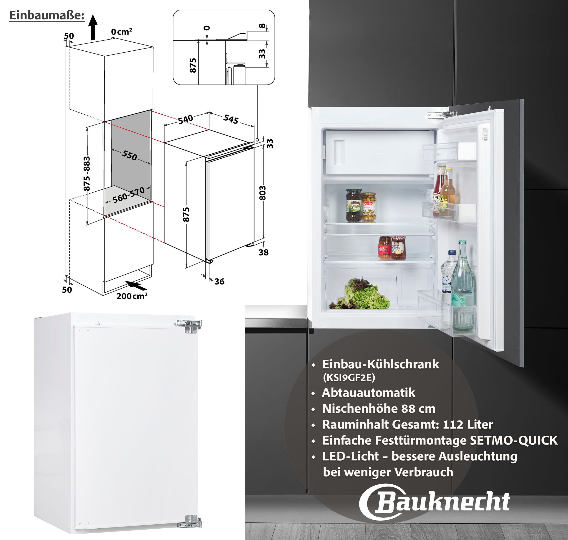KOCHSTATION Küchenzeile »Betty«, Breite 300 cm, mit E-Geräten von Bauknecht
