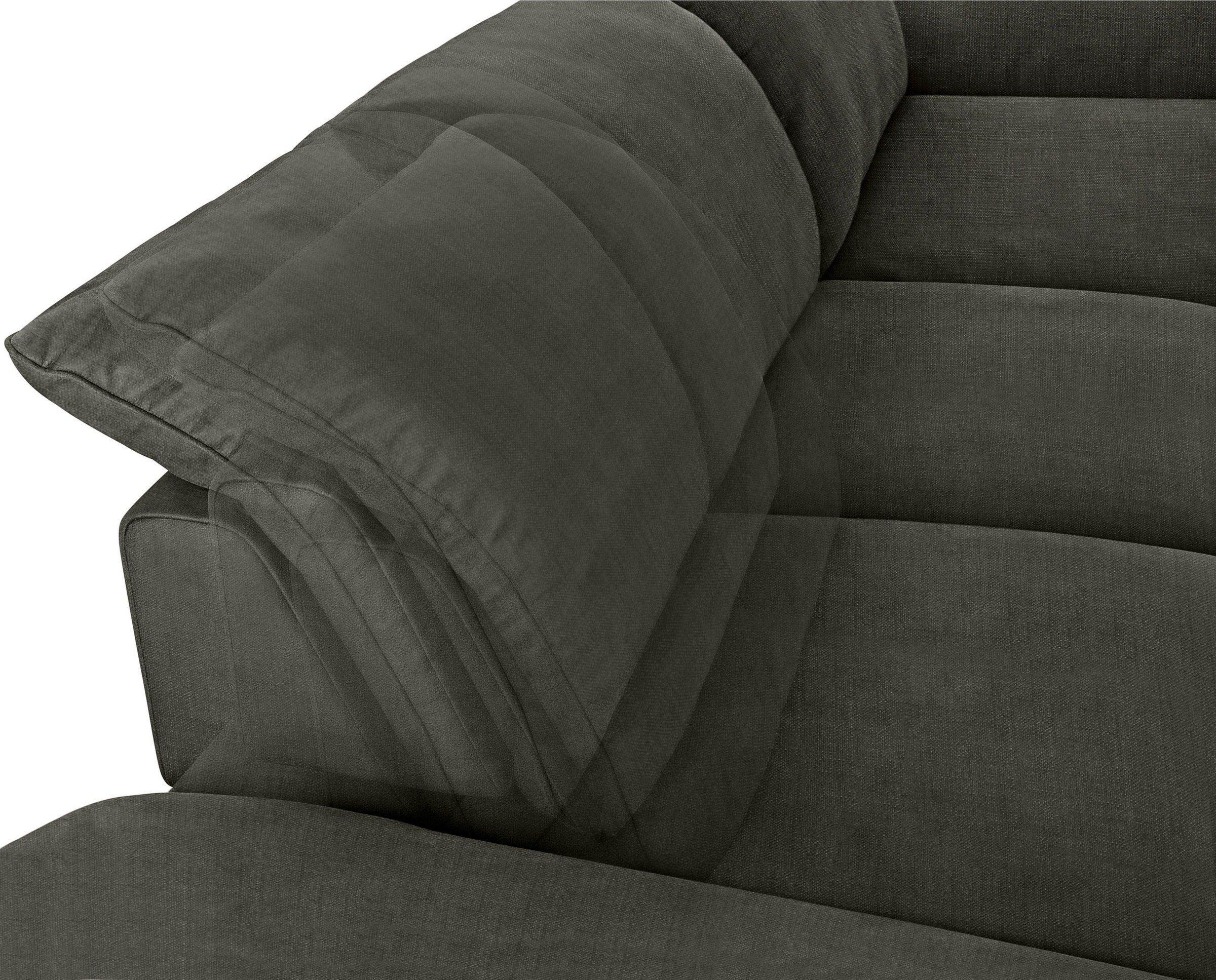 W.SCHILLIG Ecksofa »enjoy&MORE, Designsofa, bequem, zeitlos und elegant, L-Form«, Sitztiefenverstellung, Füße schwarz pulverbeschichtet, Breite 340 cm