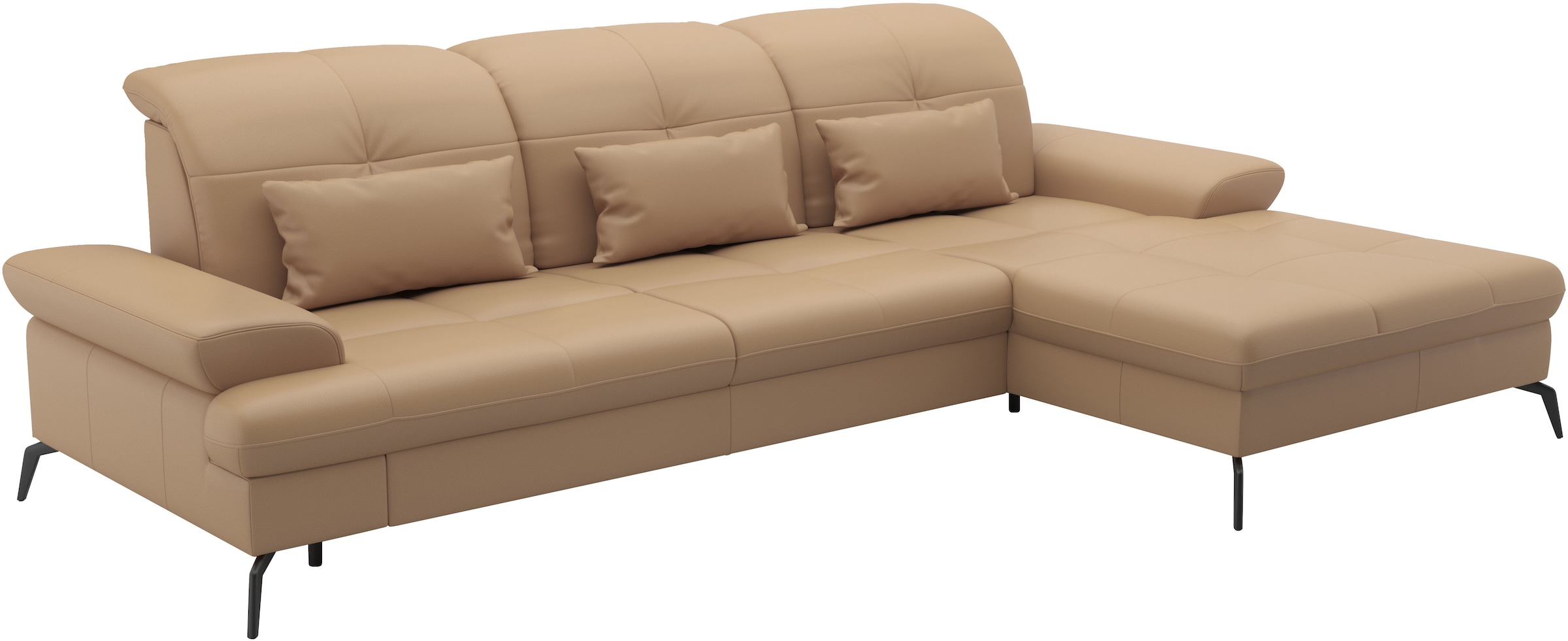 sit&more Ecksofa »Amica, L-Form, inkl. Sitztiefenverstellung & Armteilverstellung«, wahlweise mit Bettfunktion, Bettkasten und Kopfteilverstellung