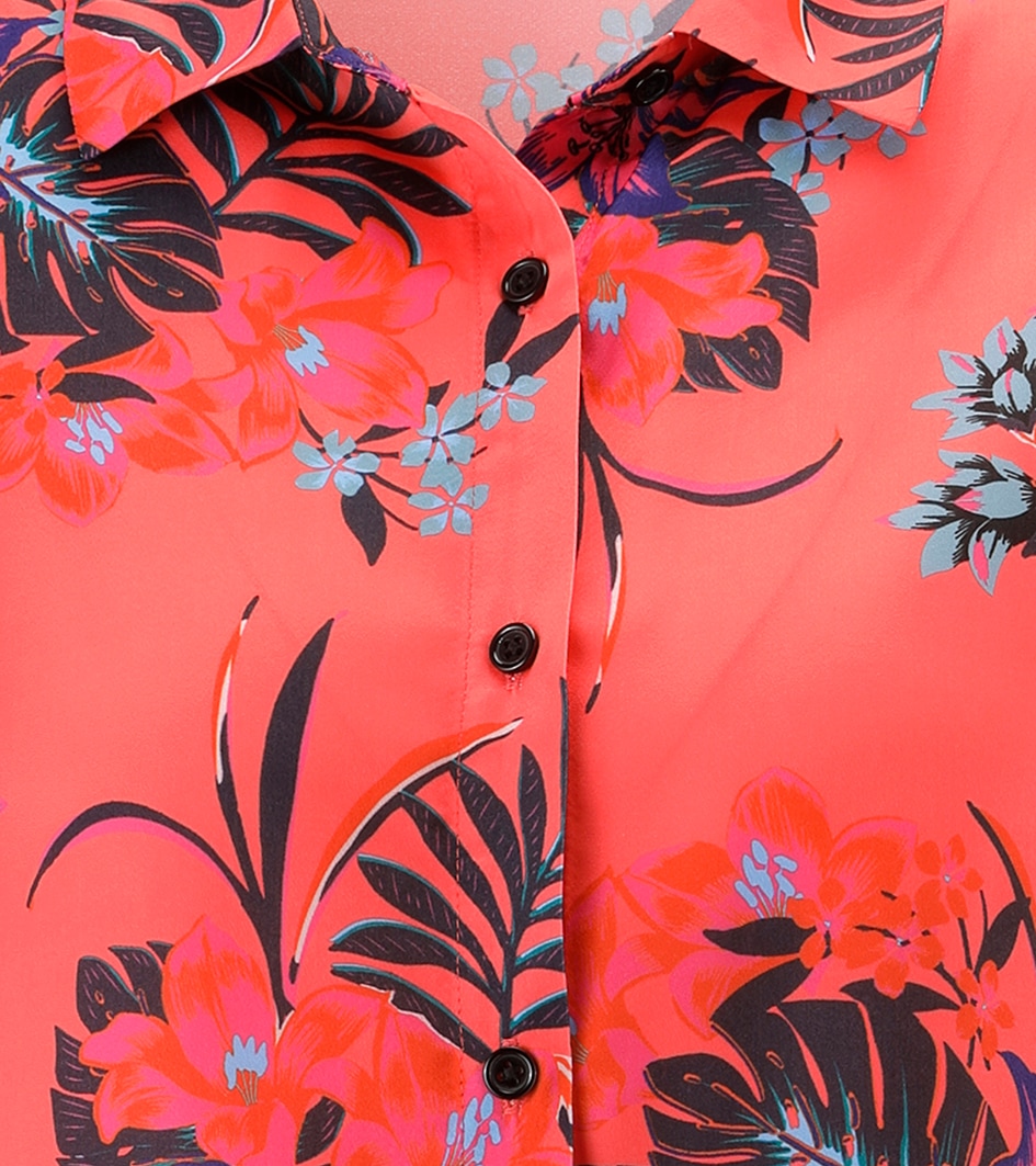 Aniston SELECTED Hemdbluse mit Gummizug am Saum und floralem Allover-Print