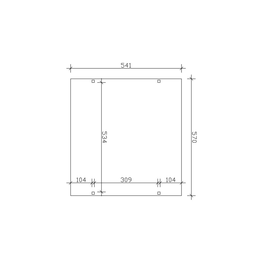 Skanholz Doppelcarport »Westerwald«, Leimholz-Nordisches Fichtenholz, 534 cm, weiß