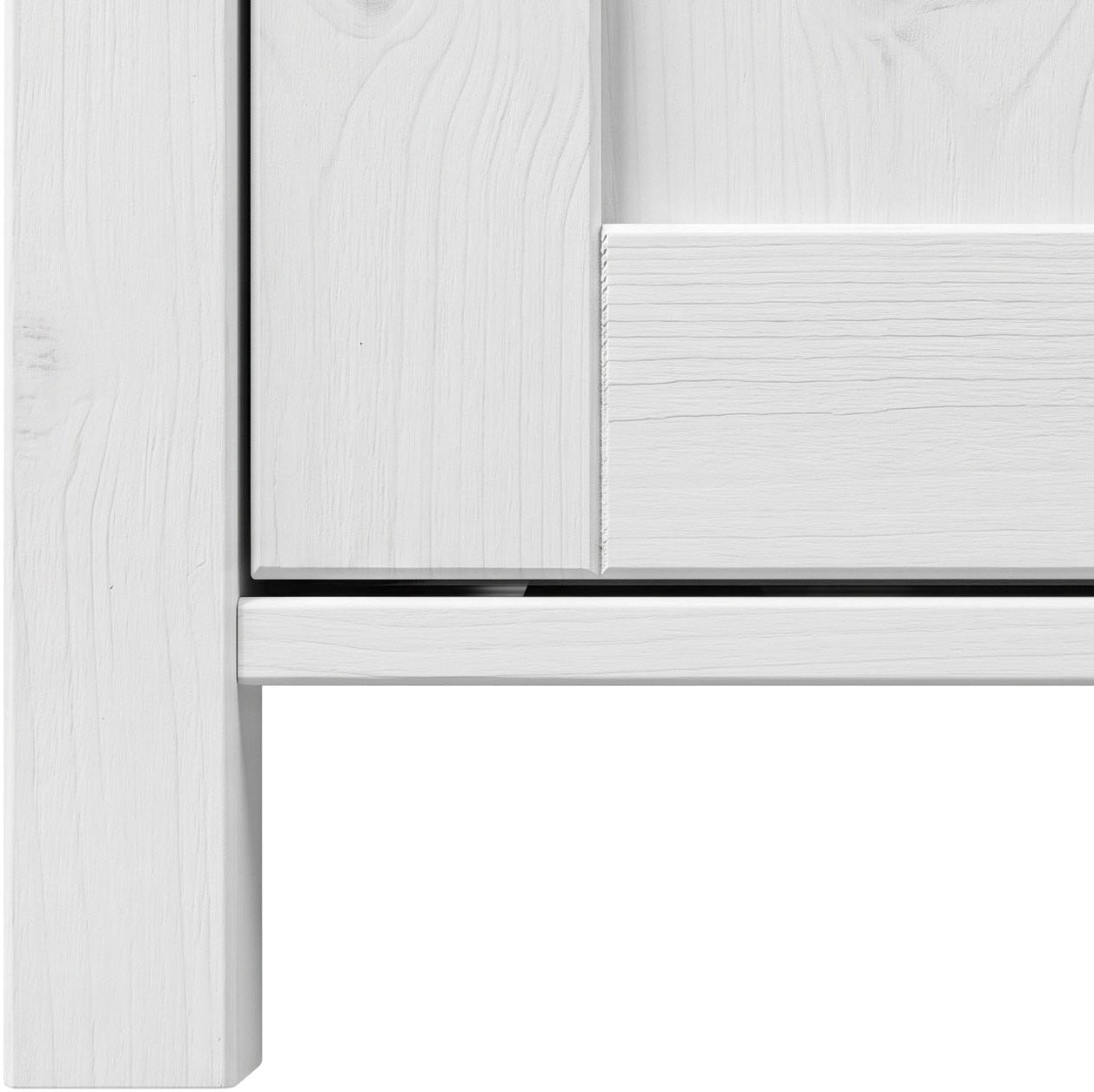 OTTO home Buffet »Mikkeli Küchenbuffet mit 2 Glastüren, Metallgriffe« aus massiver FSC®-zertifizierter Kiefer, moderner Landhausstil
