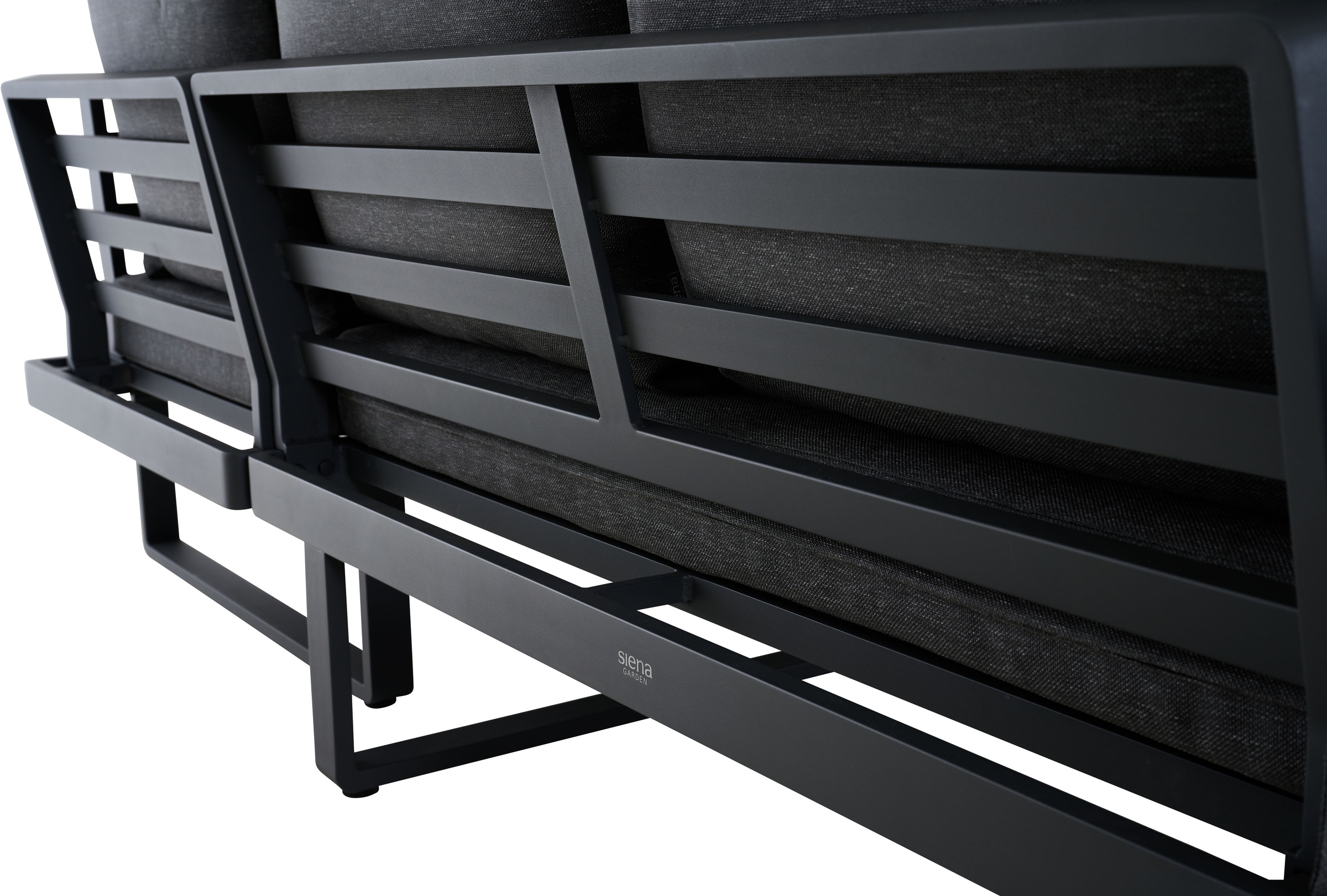 Siena Garden Loungeset »WESTON« Set, 3 tlg. aus Aluminium, inkl. Sitz- und Rückenkissen in mix anthrazit