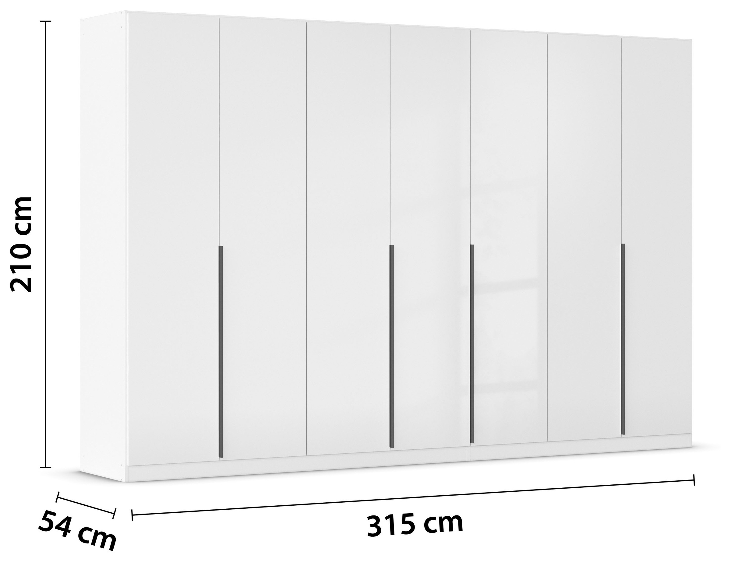 rauch Drehtürenschrank »Kleiderschrank Schrank Garderobe AGORDO TOPSELLER Schlafzimmer«, (in zwei Griff-Farben mit Dekor- oder Hochglanzfront), durchdachte Innenausstattung, in 6 Breiten und 2 Höhen MADE IN GERMANY