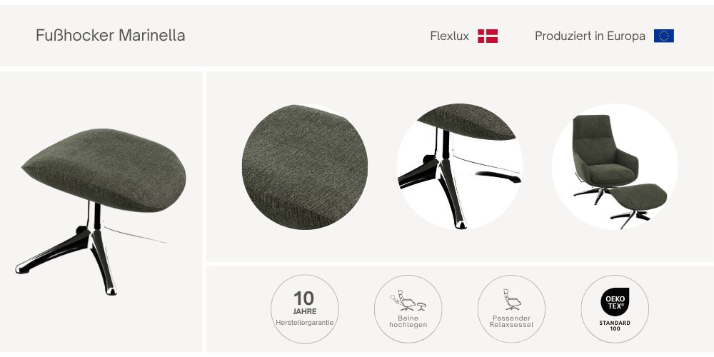 FLEXLUX Fußhocker »Marinella, Fußstütze für Lounging, Entspannung der Extra günstig online kaufen