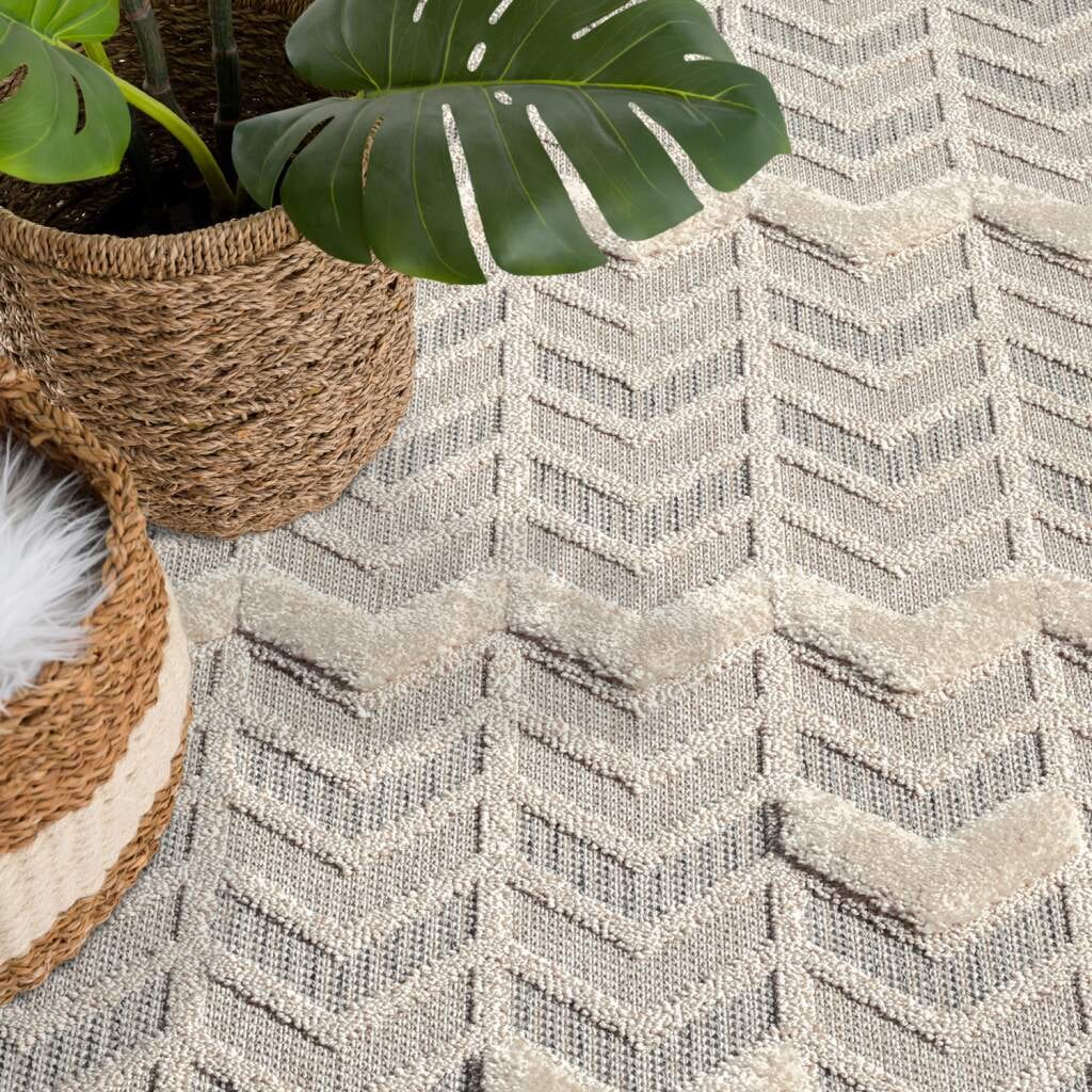 Carpet City Hochflor-Teppich »VALENCIA 920«, rechteckig, 20 mm Höhe, Läufer, Boho-Stil, Hochtief-Muster/ 3D-Effekt, mit Fransen