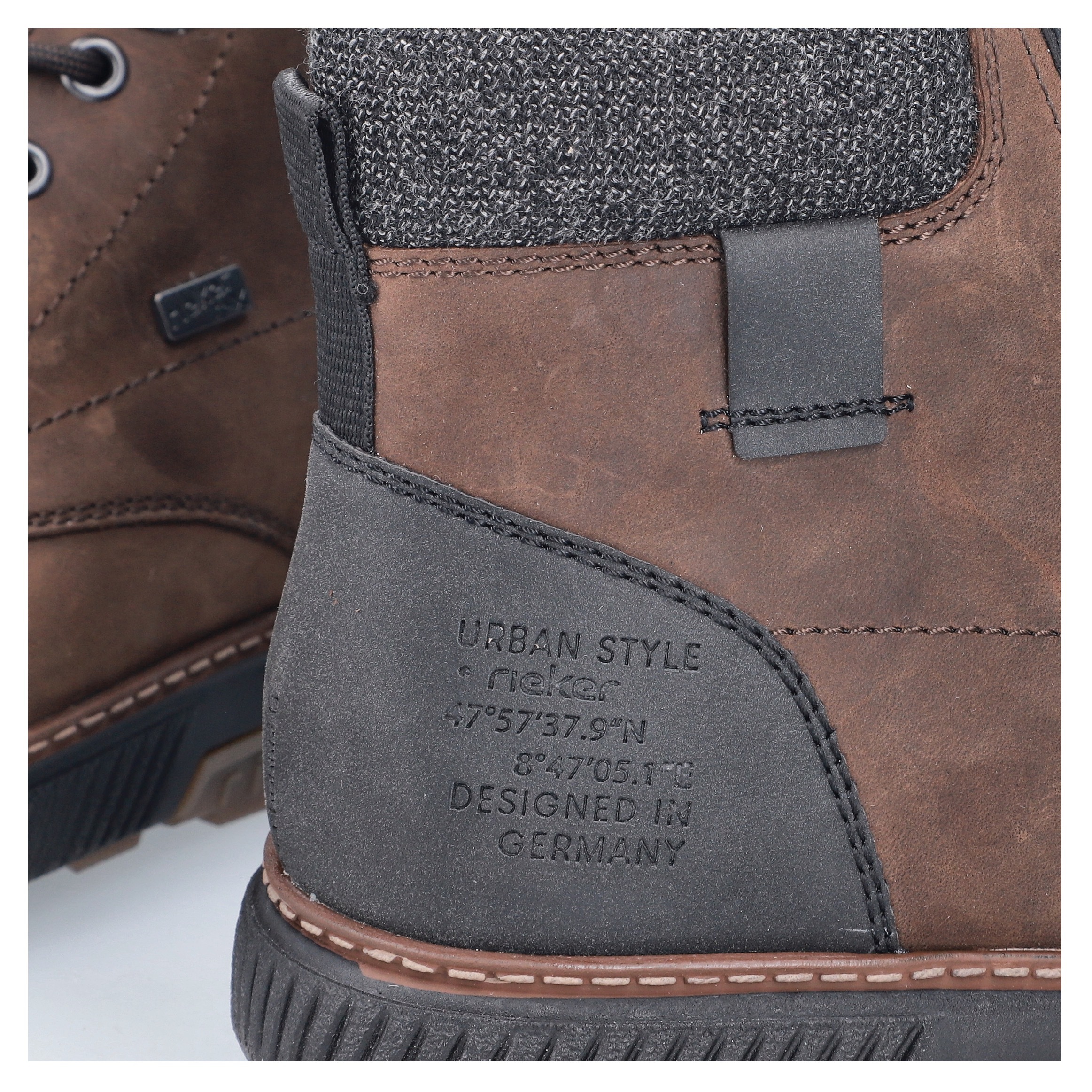 Rieker Winterboots, High Top Sneaker, Schnürstiefelette mit TEX-Membran, schmale Form