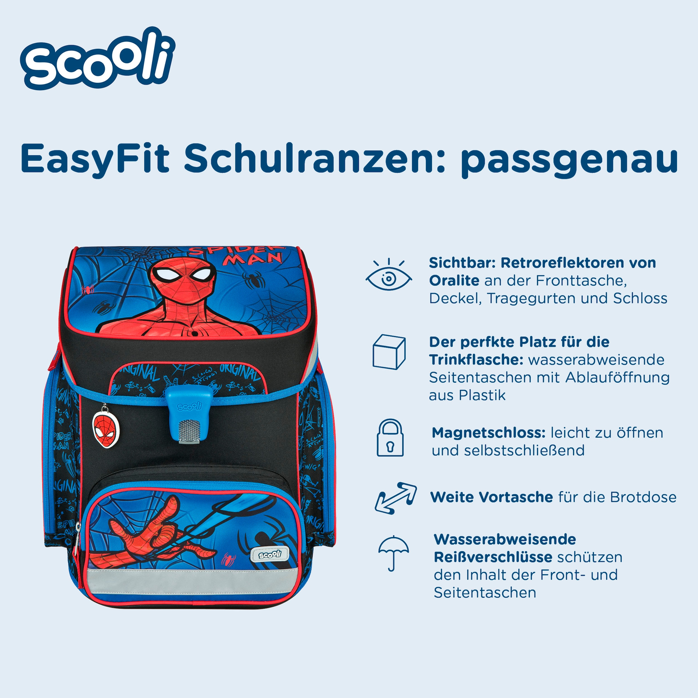 Scooli Schulranzen »EasyFit, Spider-Man«