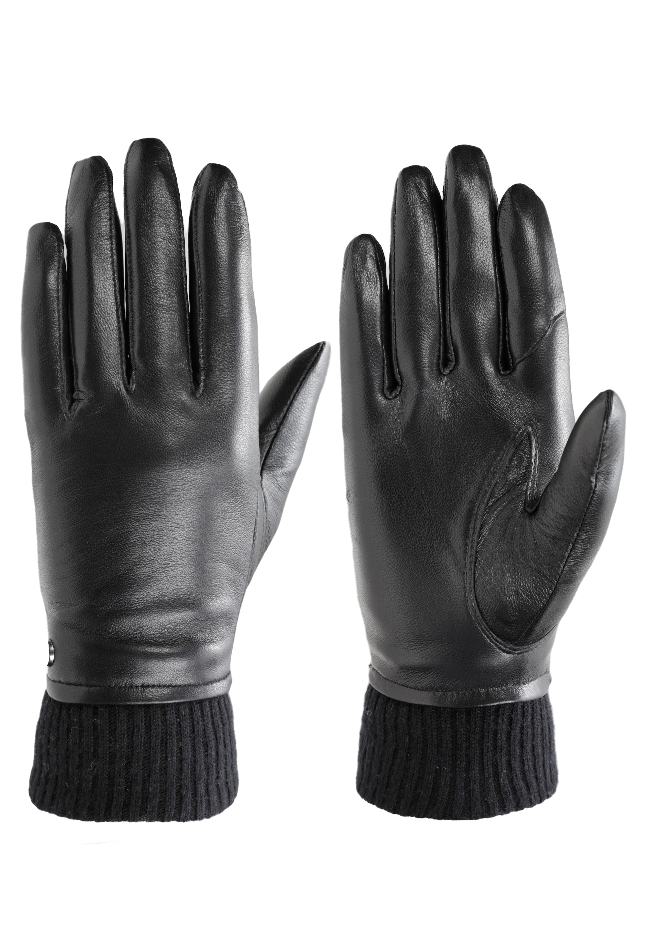 PEARLWOOD Lederhandschuhe »ARMA« 1 Paar, mit Wollanteil, weiches Innenfutter aus Fleece black