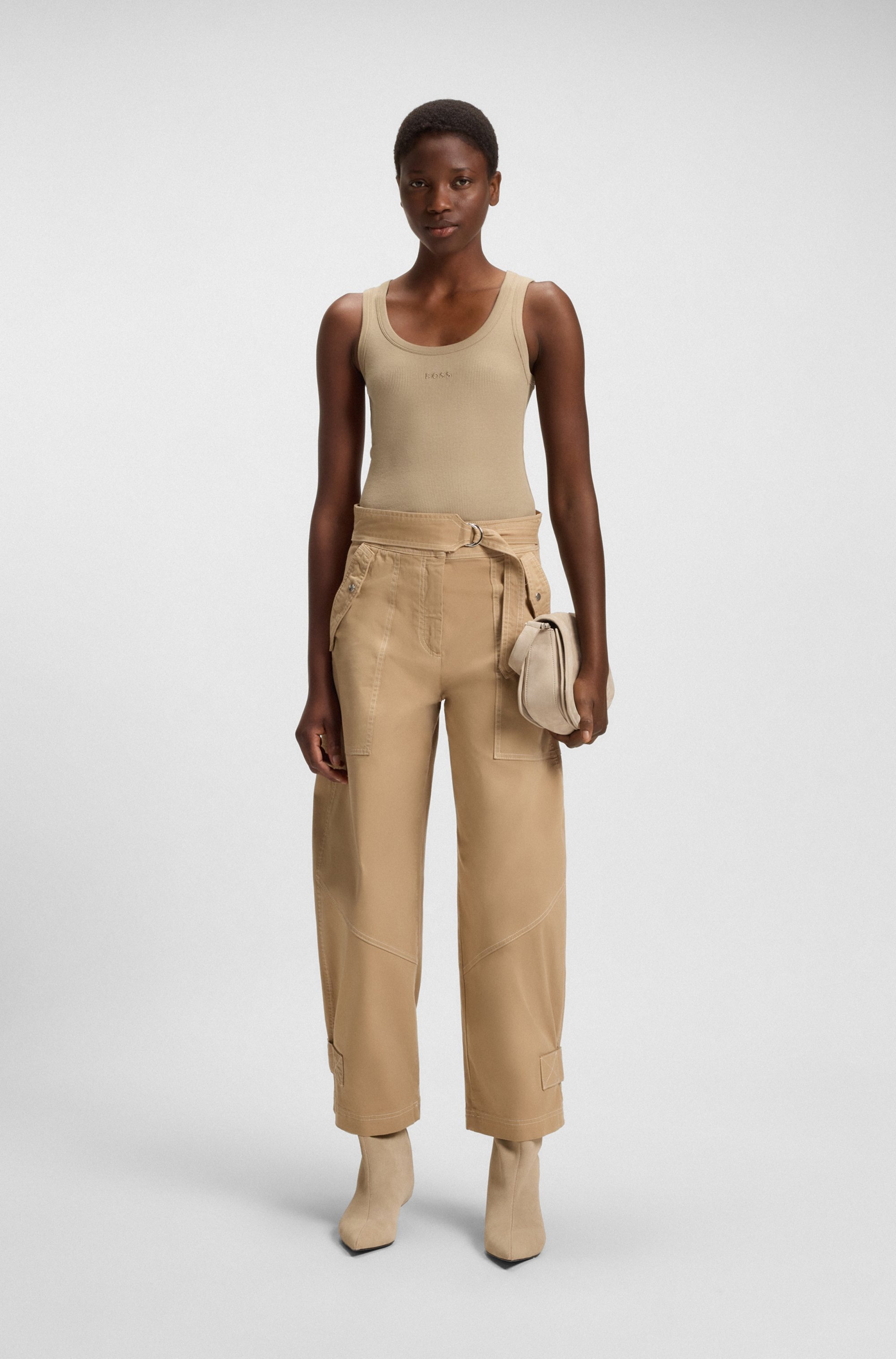 BOSS ORANGE Longtop »Ematite Premium Damenmode«, mit Rundhalsausschnitt
