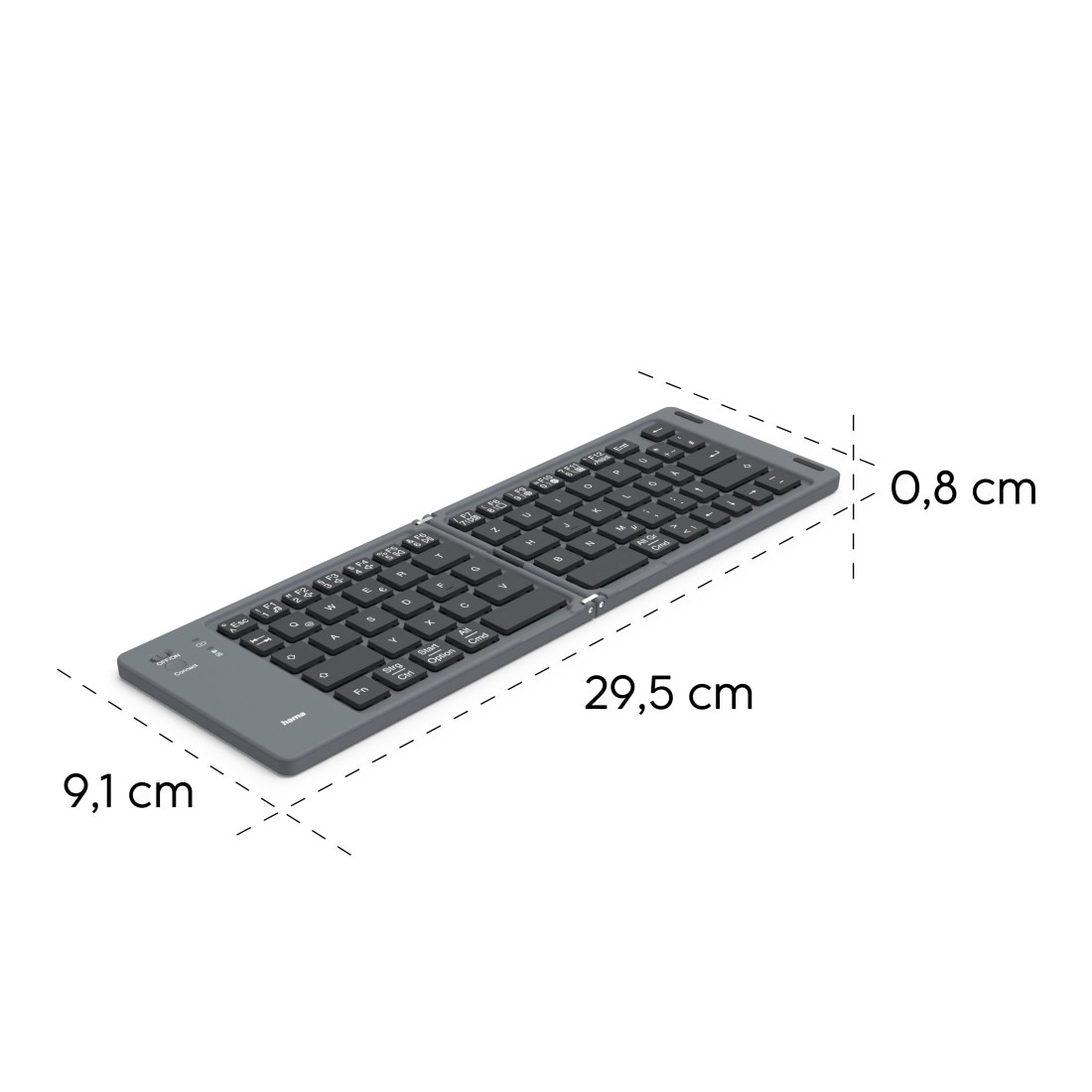 Hama Ultra-Slim-Bluetooth-Tastatur »Faltbare Tastatur (Mini-Tastatur Bluetooth, Wireless, für Tablet/iPad)«, (Multimedia-Tasten), kompakt, universell einsetzbar, robust