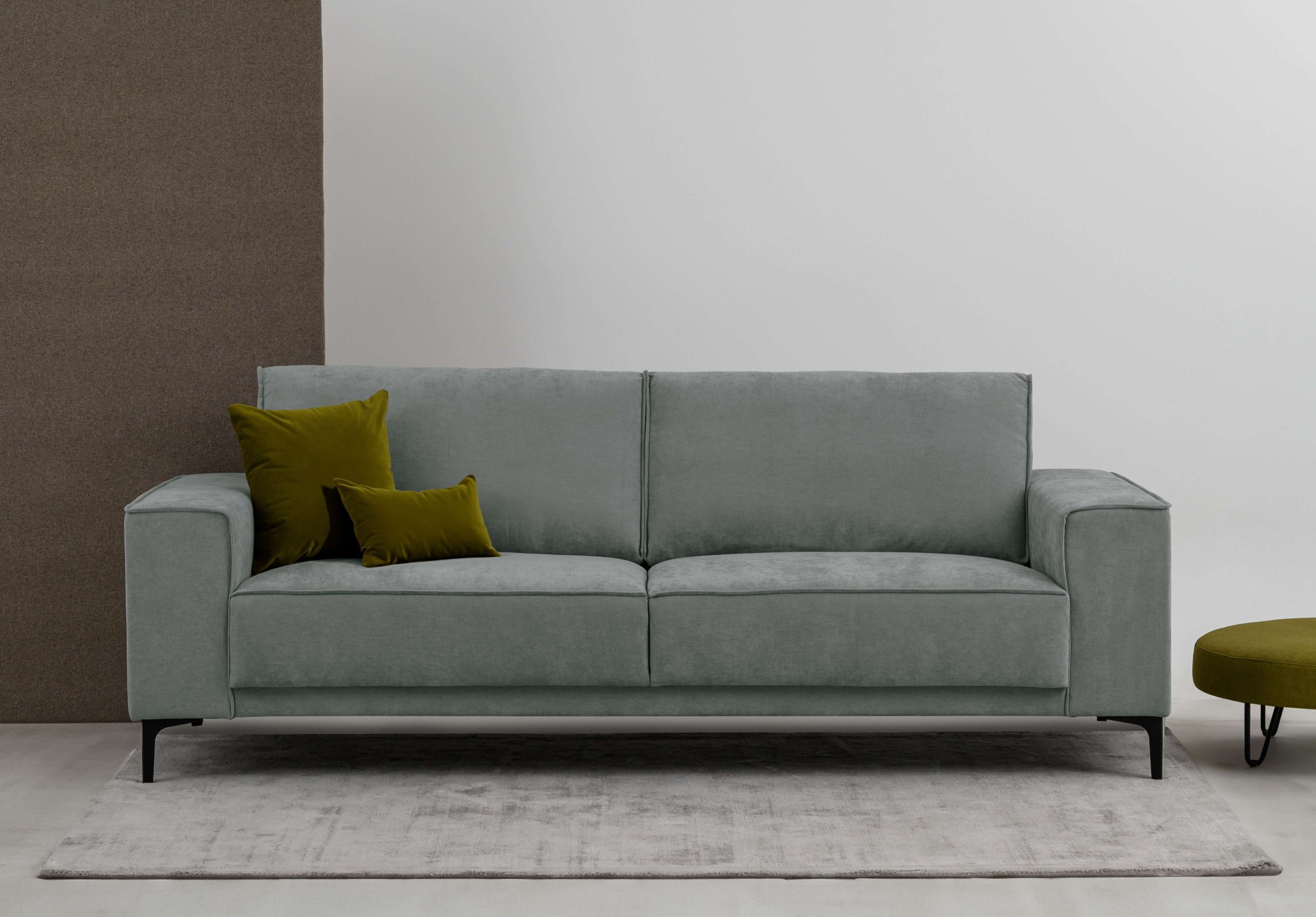 Places of Style 3-Sitzer »3er Sofa Oland, Struktur, Flachgewebe, Luxus-Micr günstig online kaufen
