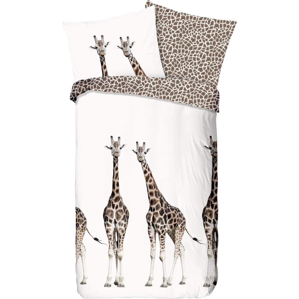 good morning Kinderbettwäsche »Giraffe«, (2 tlg.), mit Giraffen