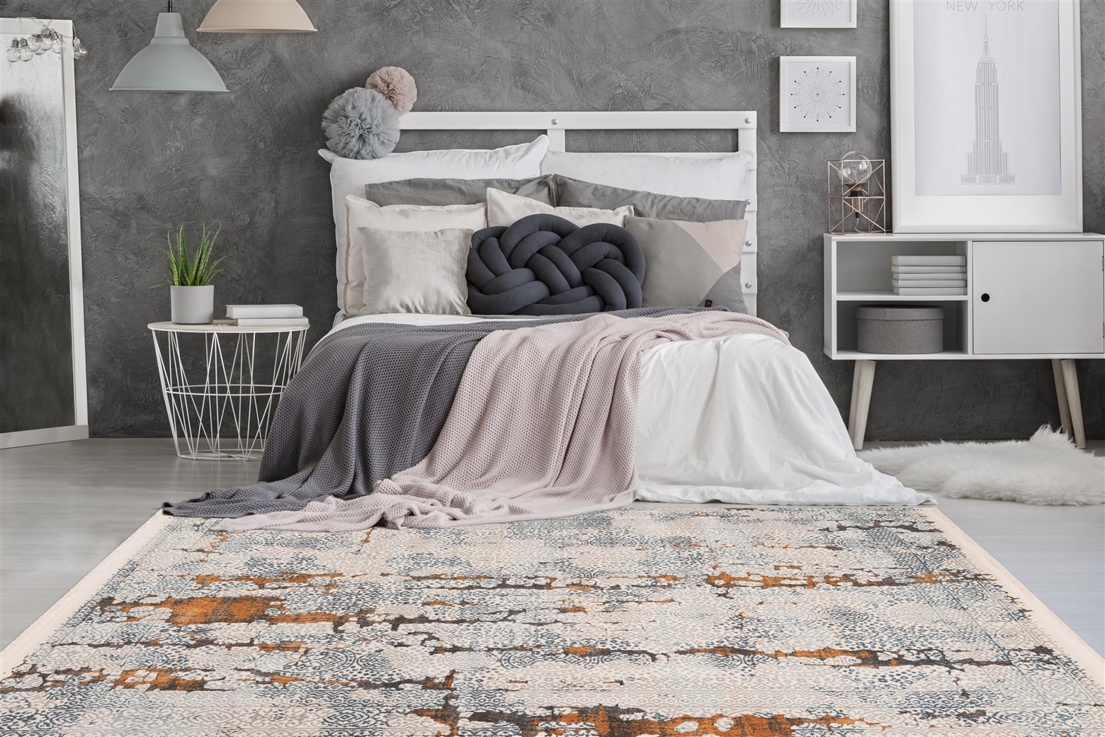 Arte Espina Teppich »Palace 200«, rechteckig, 13 mm Höhe, Soft Touch, Vintage-Design, dezente Farben
