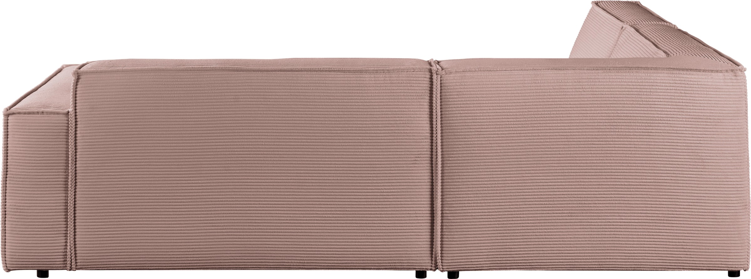 3C Candy Ecksofa »Matteo in elegant, kubischer Formensprache, bequem, L-Form«, mit auffälliger Kedernaht, Cord-Bezug, Lounge-Charakter, OTTOs Choice