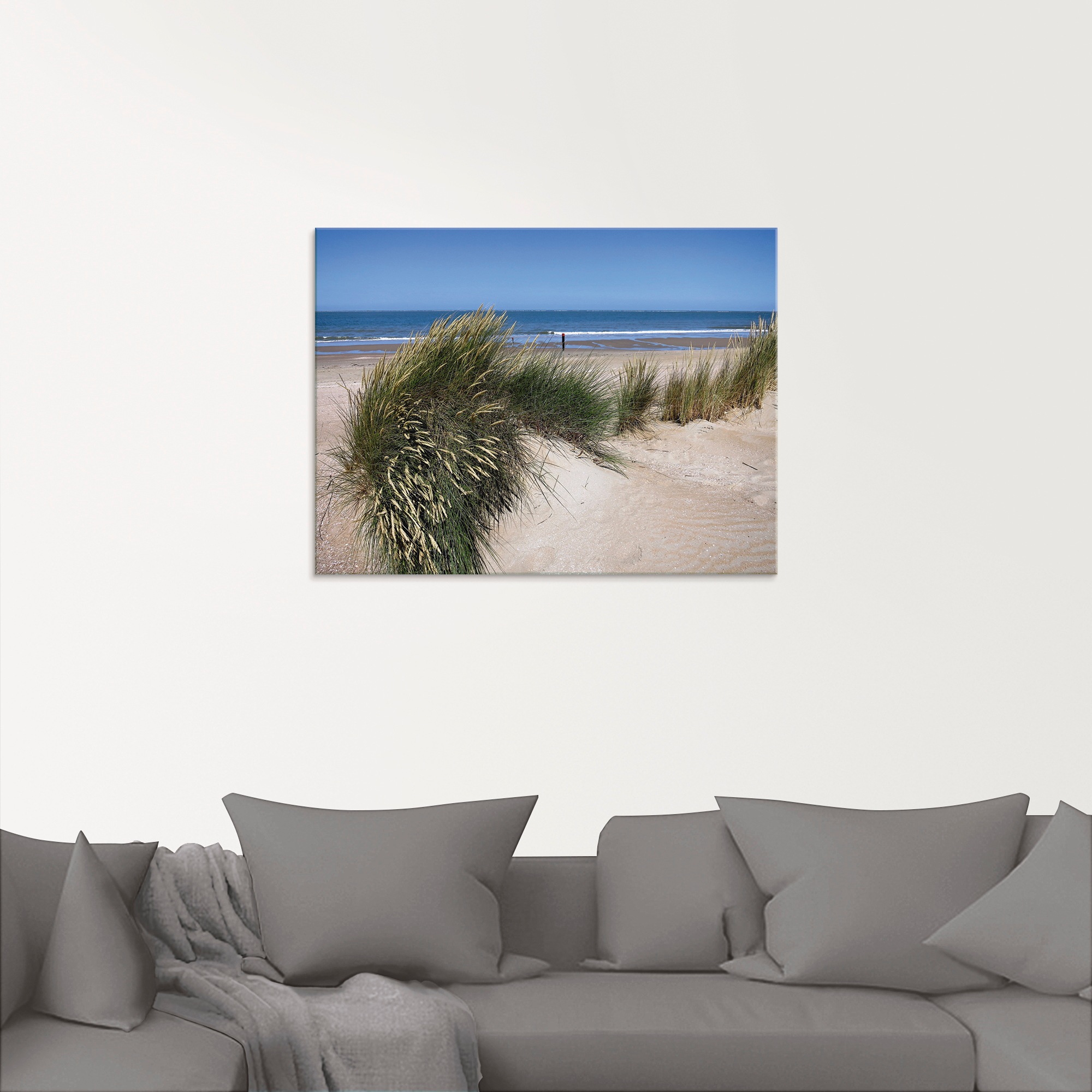 Artland Glasbild »wellige Dünenlandschaft«, Strand, (1 St.), in verschiedenen Größen