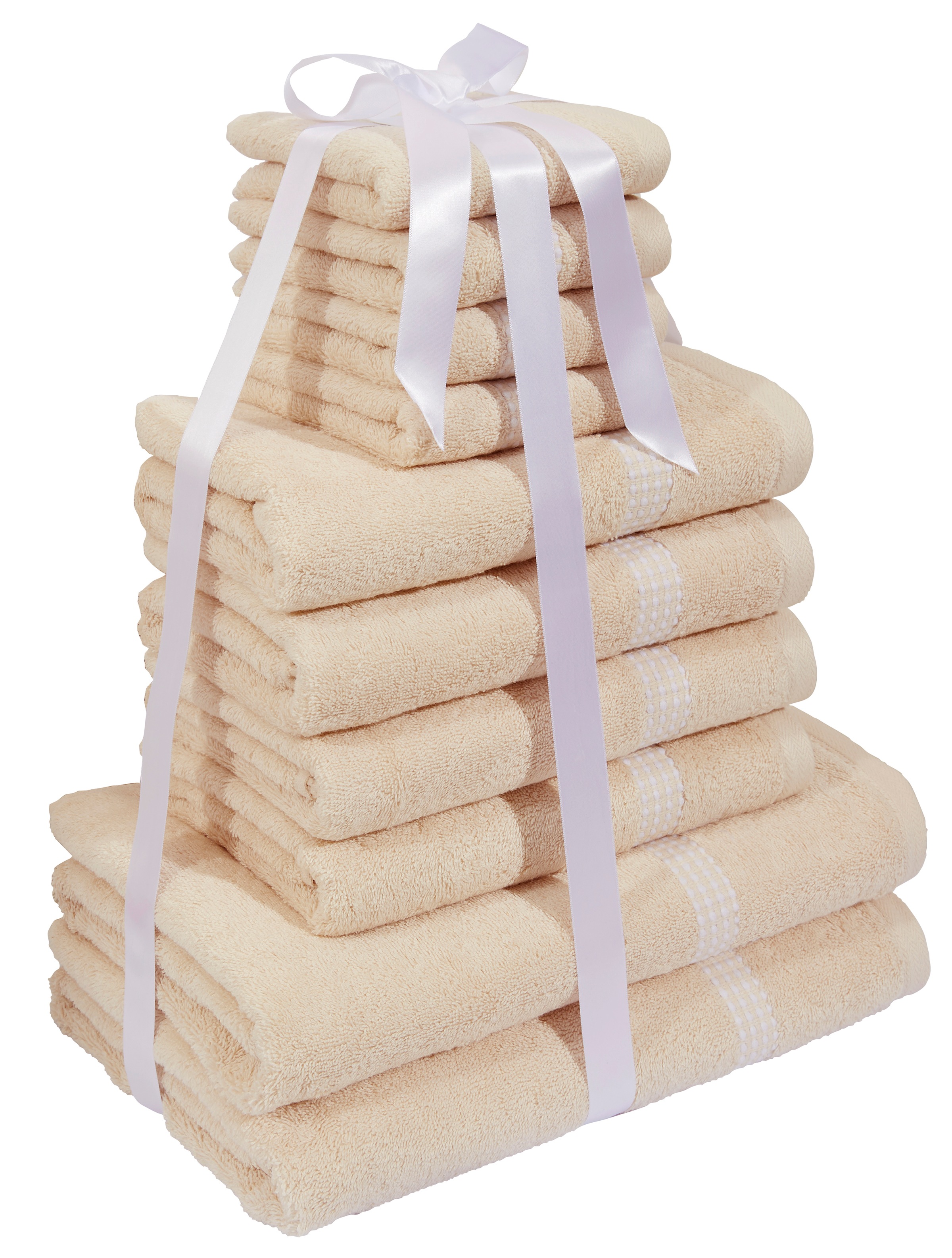 my home Handtuch Set »Kapra, Premium Handtücher, 500 gr/m²«, Set, 10 tlg., Frottier, 10-tlg. Handtuch-Set: 2 Duschtücher, 4 Handtücher, 4 Gästehandtücher