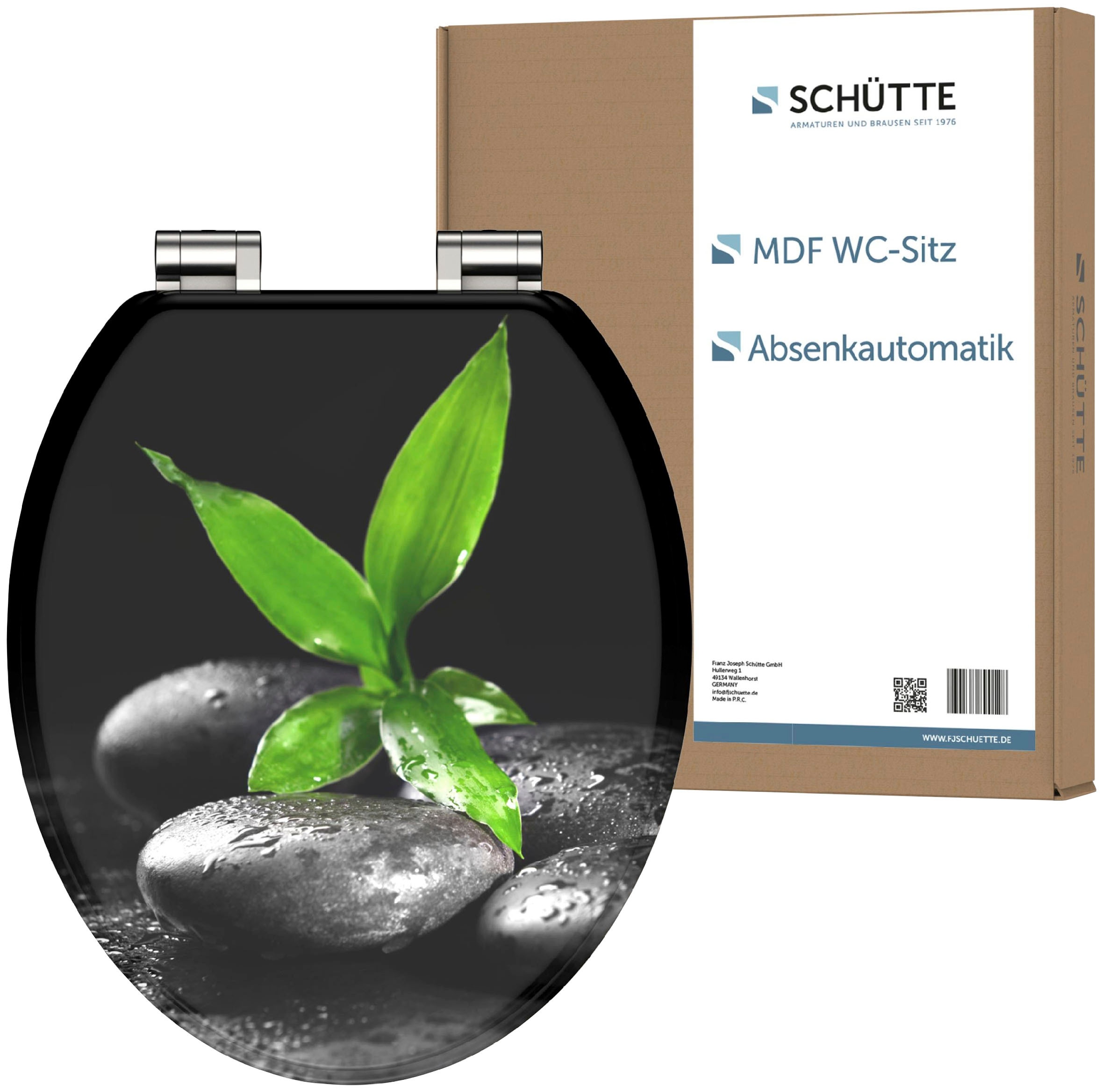 Schütte WC-Sitz »DARK STONES AND BAMBOO«, Toilettendeckel, mit Absenkautoma günstig online kaufen