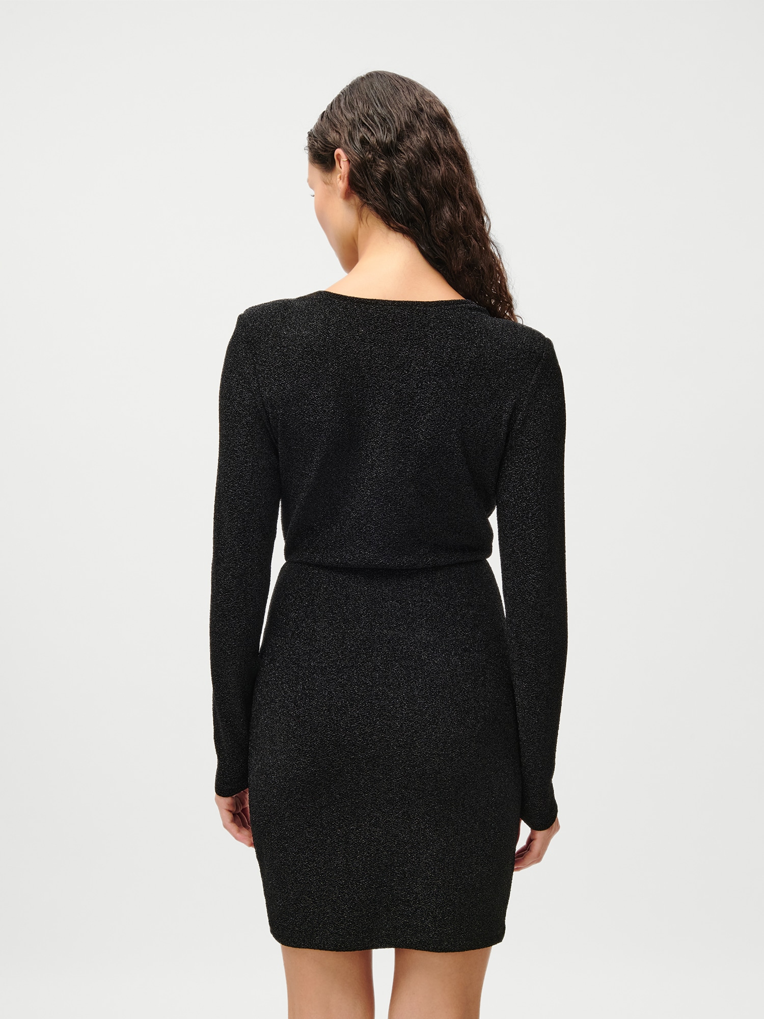 LeGer Minikleid »Marcelina,  LeGer by Lena Gercke« Ohne Taschen mit Glitzergarn, Oberteil in Wickeloptik, figurbetonte Passform