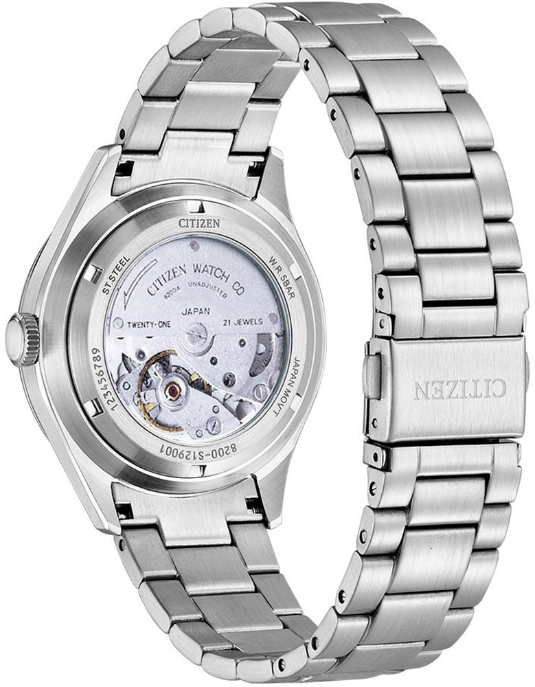Citizen Automatikuhr, Armbanduhr, Mechanische Uhr, Herrenuhr, Datum, Edelstahlarmband