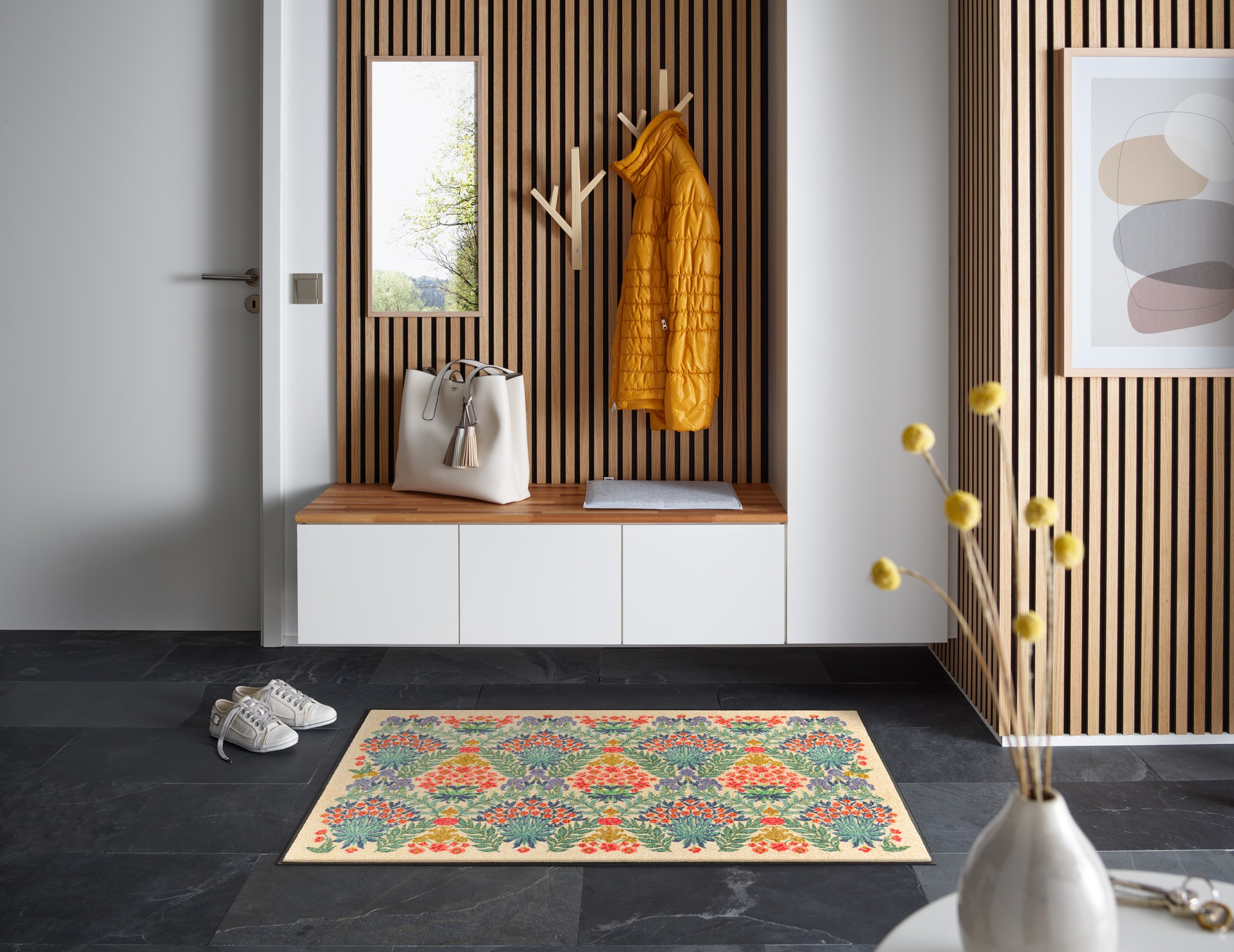 wash+dry by Kleen-Tex Fußmatte »Flower Bouquet Daylight« rechteckig 7 mm Höhe auch als Läufer erhätlich, waschbar und trocknergeeignet
