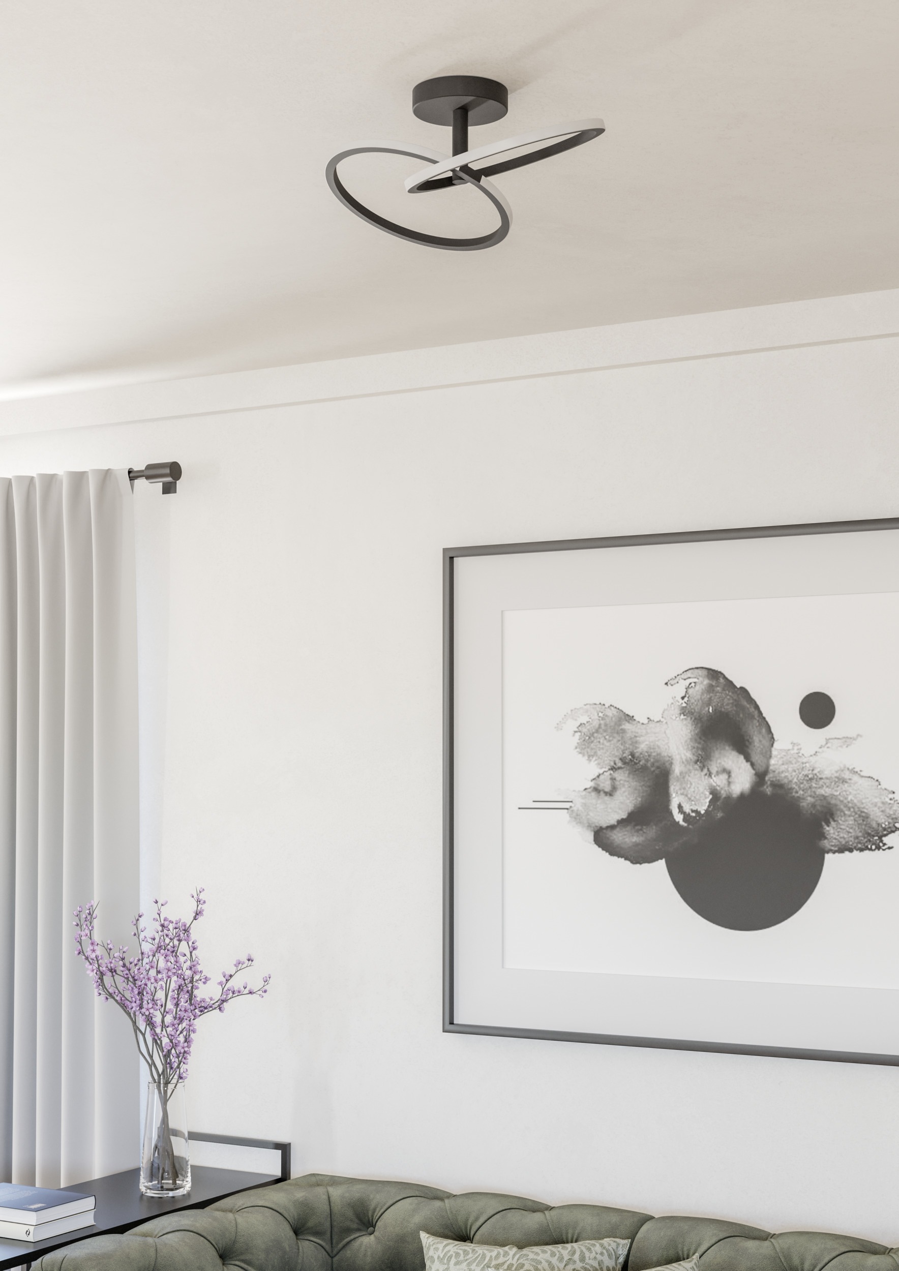 EGLO Deckenleuchte »CONGIUNTI Deckenlampe - Stahl - LED - 12W - IP20« LED-Modul 1 Stk. Kaltweiß | Neutralweiß | Warmweiß Wohzimmerlampe, Esszimmerlampe, Flur, Schlafzimmer,L46,5 x B28 x H14cm