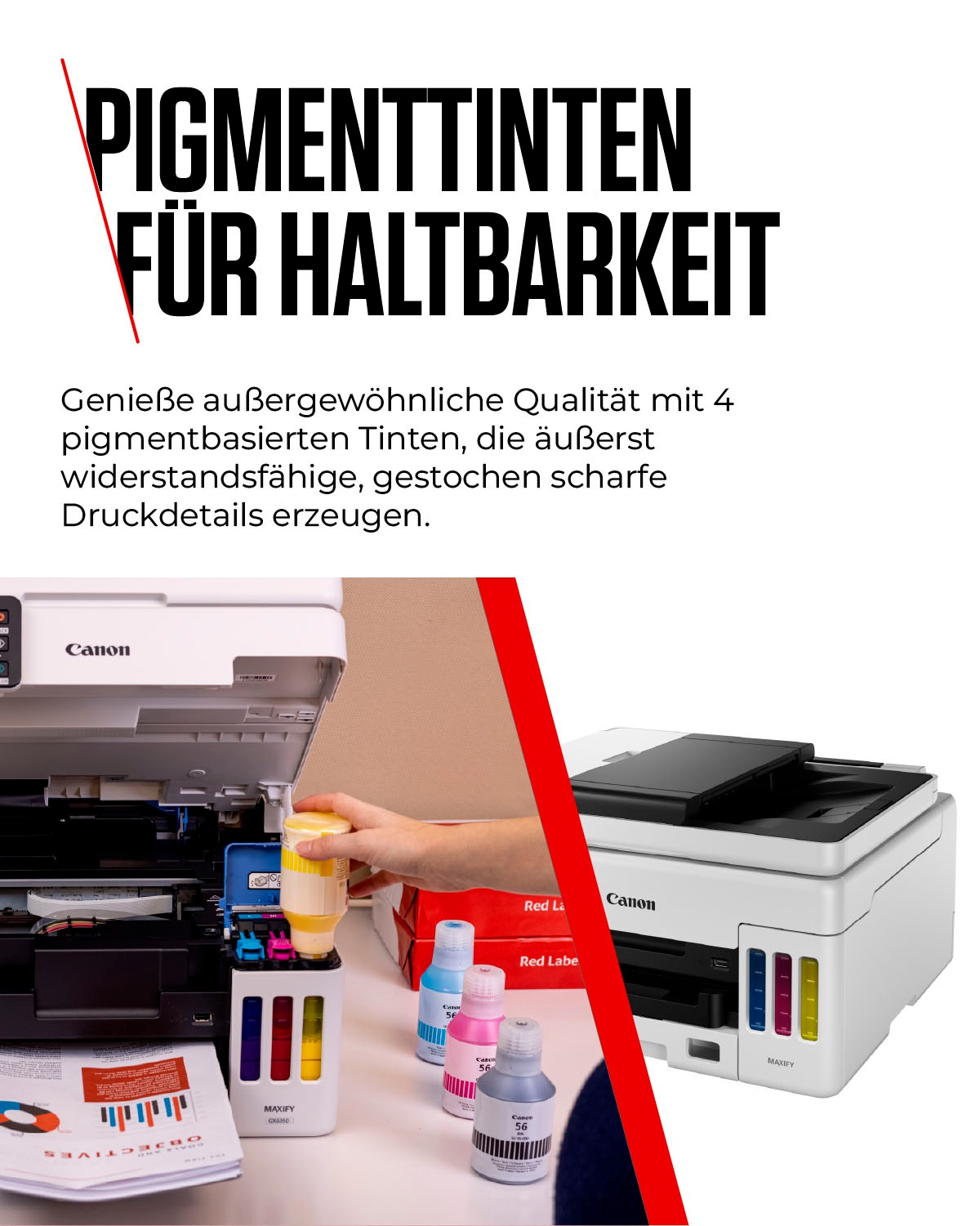 Canon Tintenstrahldrucker »MAXIFY GX6050«, MegaTank Drucker mit nachfüllbaren Tintentanks