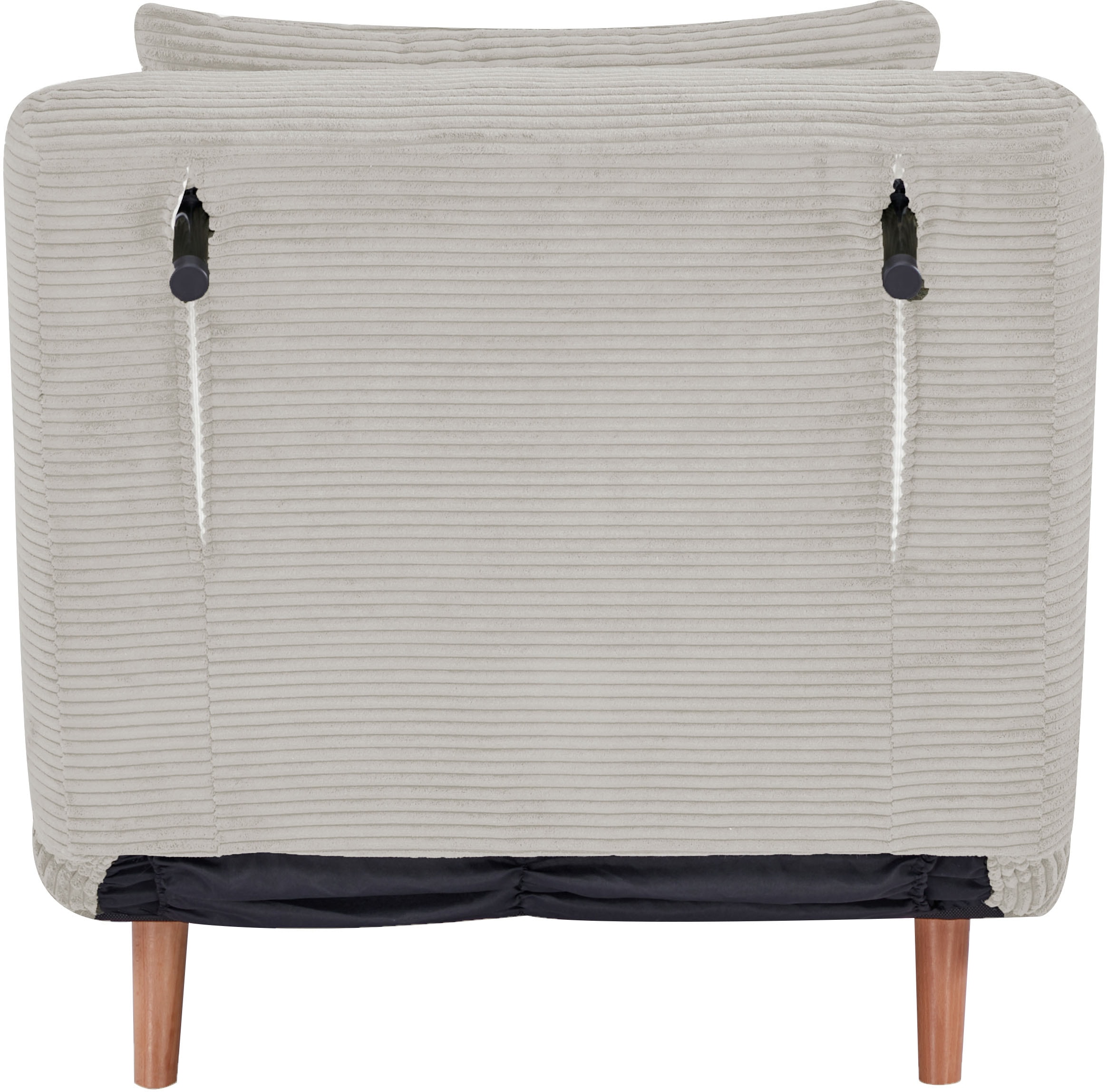INOSIGN Sessel »AINSLEY«, wandelbar zum Gästebett, Schlafsofa, Webstoff u. Cord-Bezug