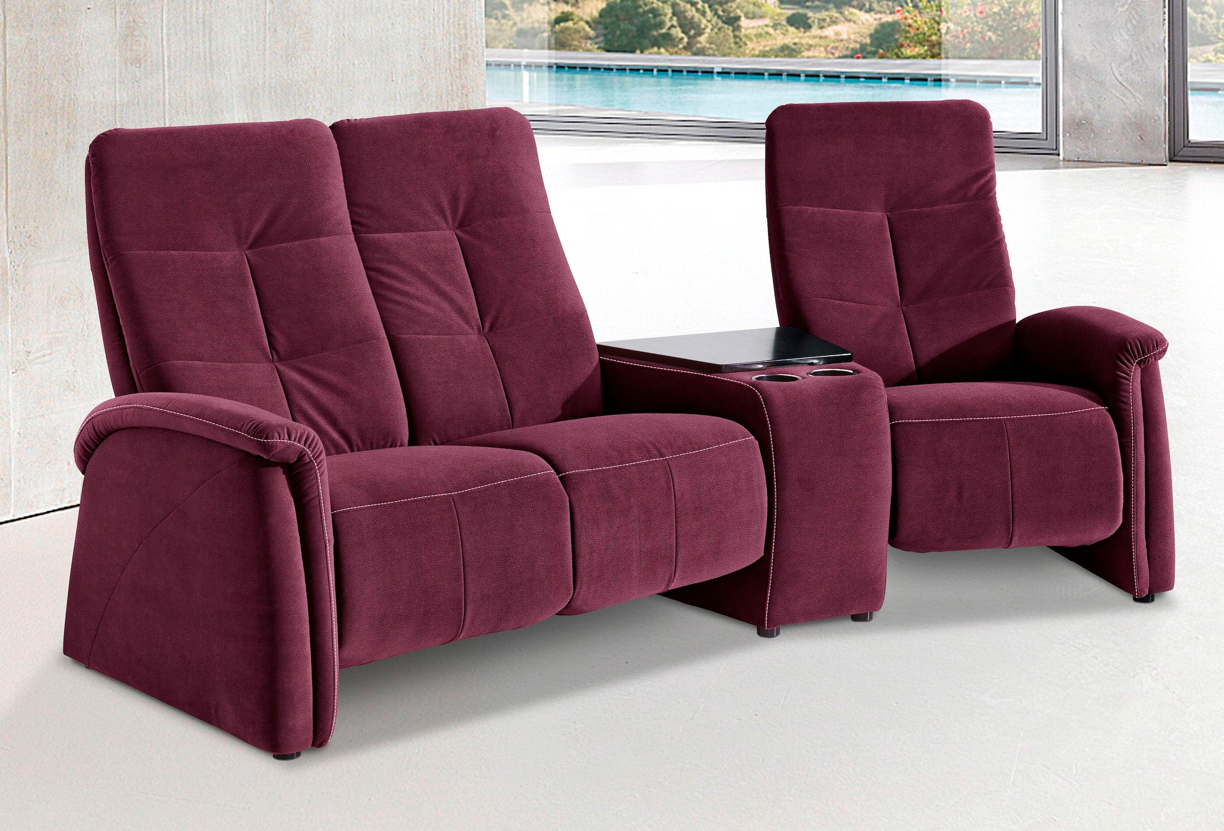 exxpo - sofa fashion 3-Sitzer »Tivoli, Kinosofa mit Tischablage & Stauraumf günstig online kaufen