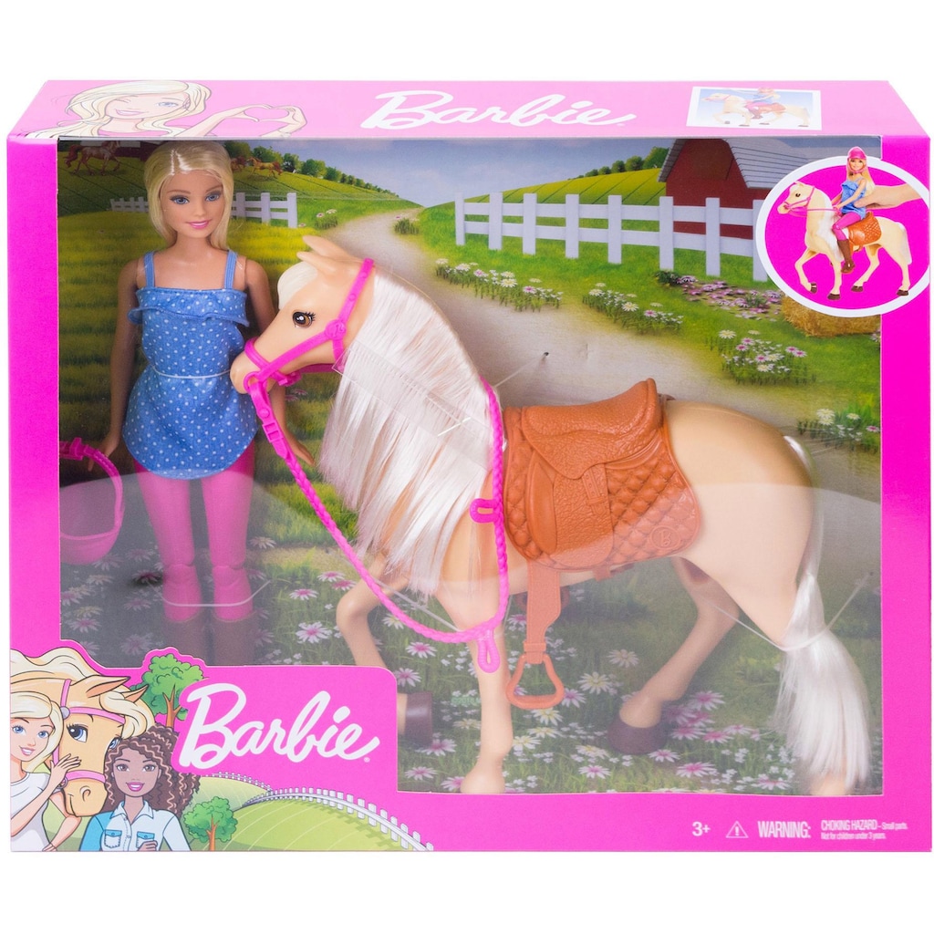 Barbie Anziehpuppe »Pferd mit Puppe«