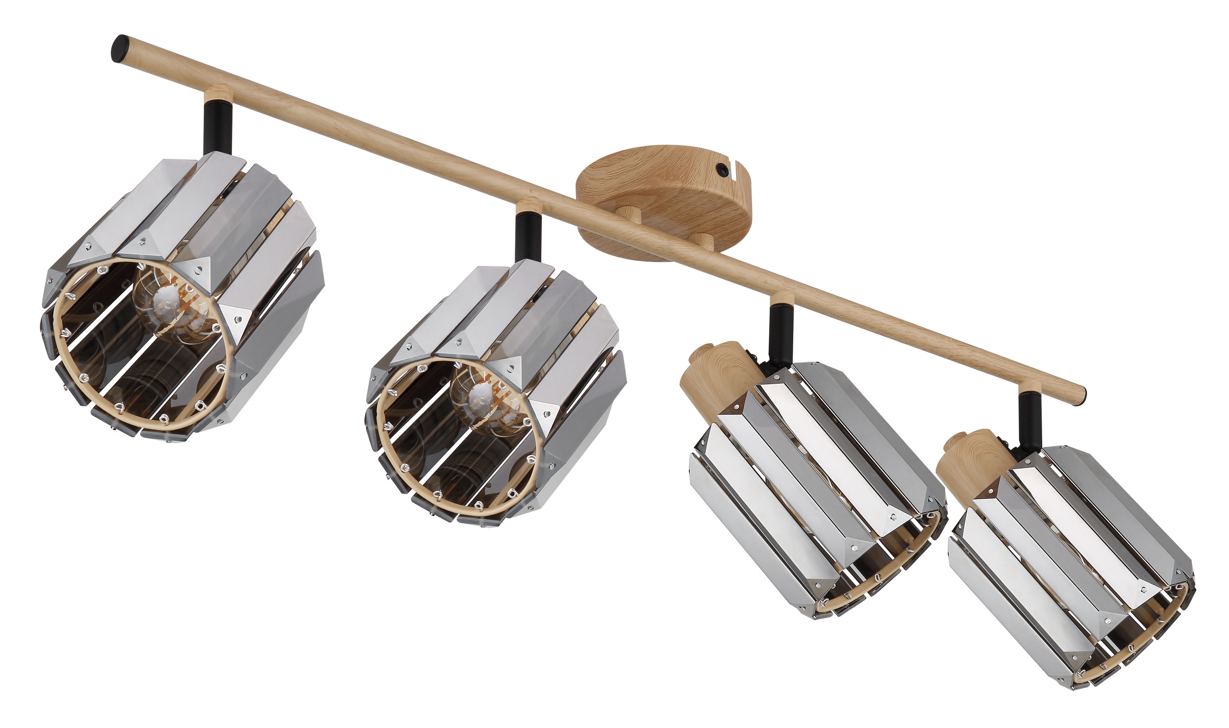 NOWA LED Deckenstrahler »RUN«, 4 flammig, Leuchtmittel E14 | ohne Leuchtmittel, geeignet für E14-Fassung, Abmessungen 640x90x150 mm