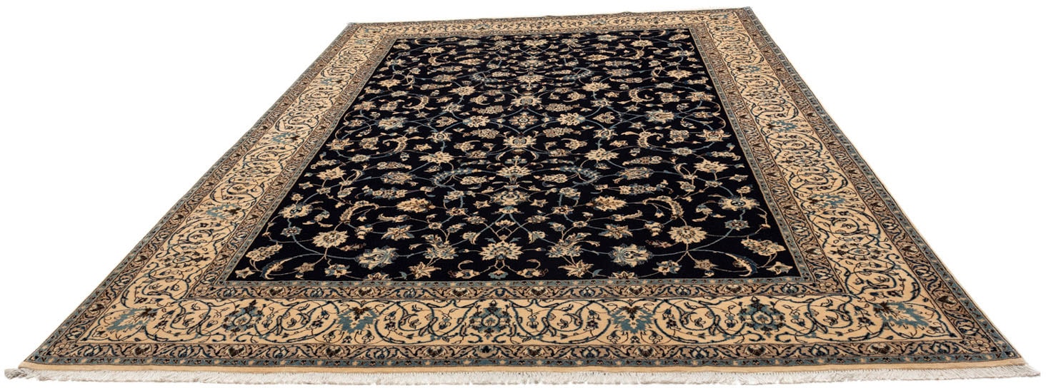 morgenland Wollteppich »Nain 9la Blumenmuster Nero 342 x 246 cm«, rechtecki günstig online kaufen