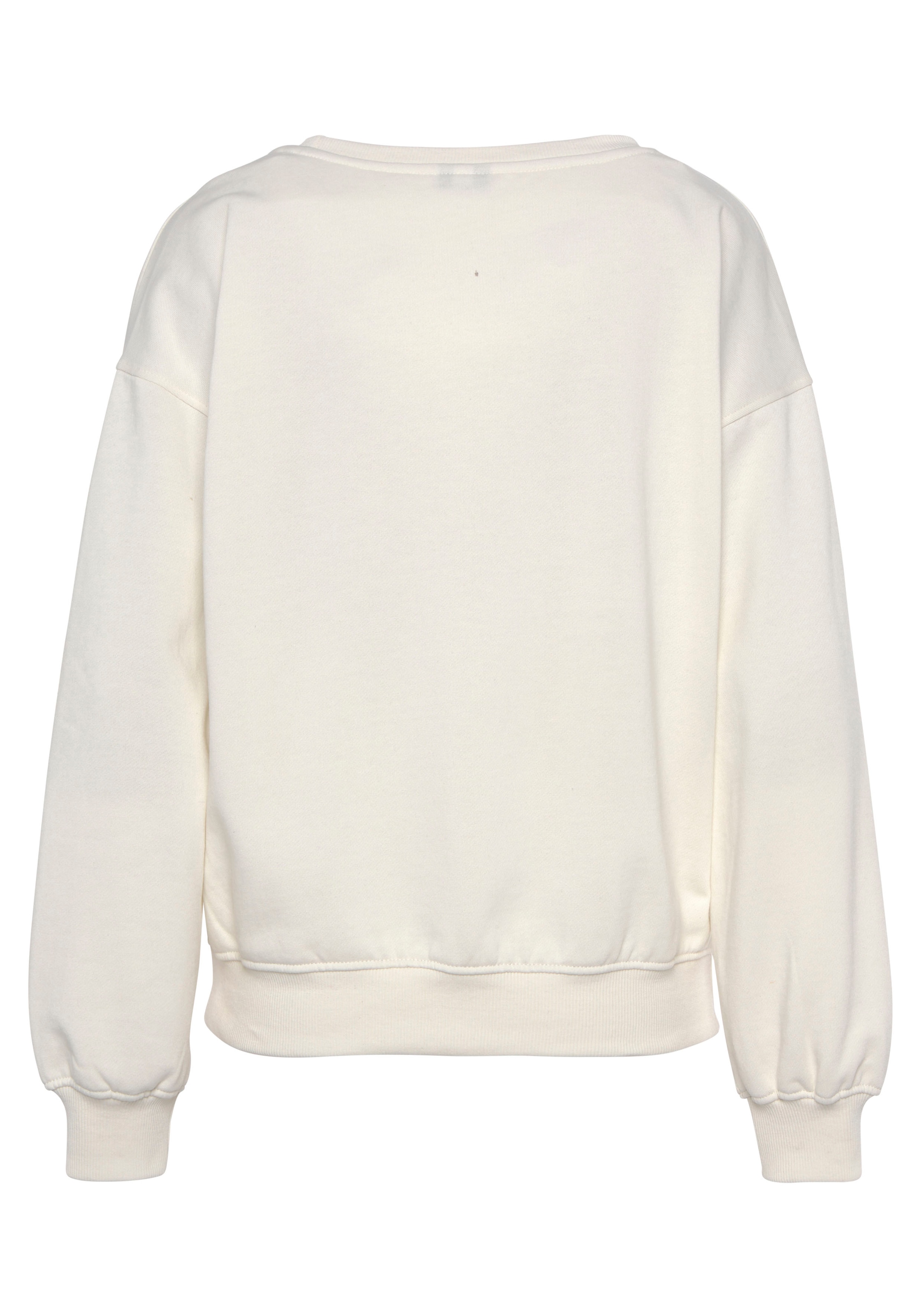 Buffalo Sweatshirt, mit Rippbündchen und Sunshine Druck, Loungewear