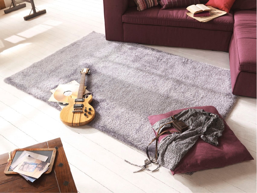 TOM TAILOR HOME Hochflor-Teppich »Soft«, rechteckig, 35 mm Höhe, handgetuftet, Uni-Farben, super weich und flauschig