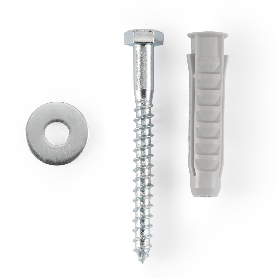 Hama Schrauben- und Dübel-Set »Schraubenset für die Befestigung von SAT-Halterungen, Beton Vollziegel«, mit Kunststoffdübel, Beilagscheiben, Schrauben, Flügelschrauben