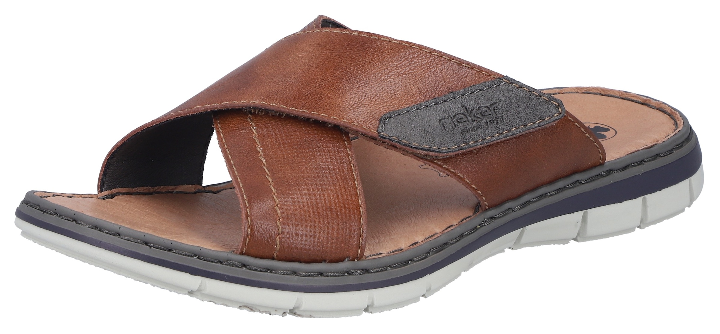 Rieker Pantolette  Sommerschuh, Strandschuh, Urlaubsschuh mit weicher Innensohle