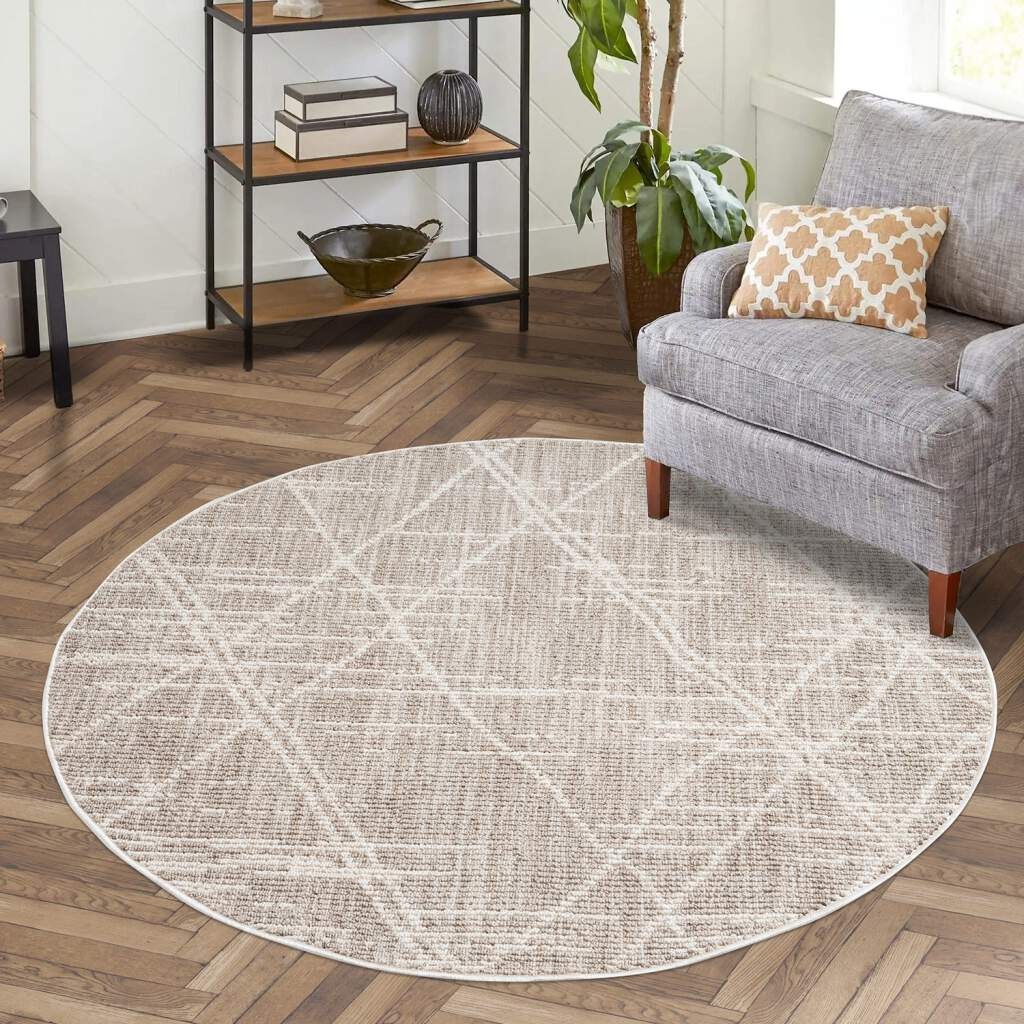 Carpet City Teppich »CLASICO 9162«, rund, 11 mm Höhe, Kurzflor Geometrisch, günstig online kaufen