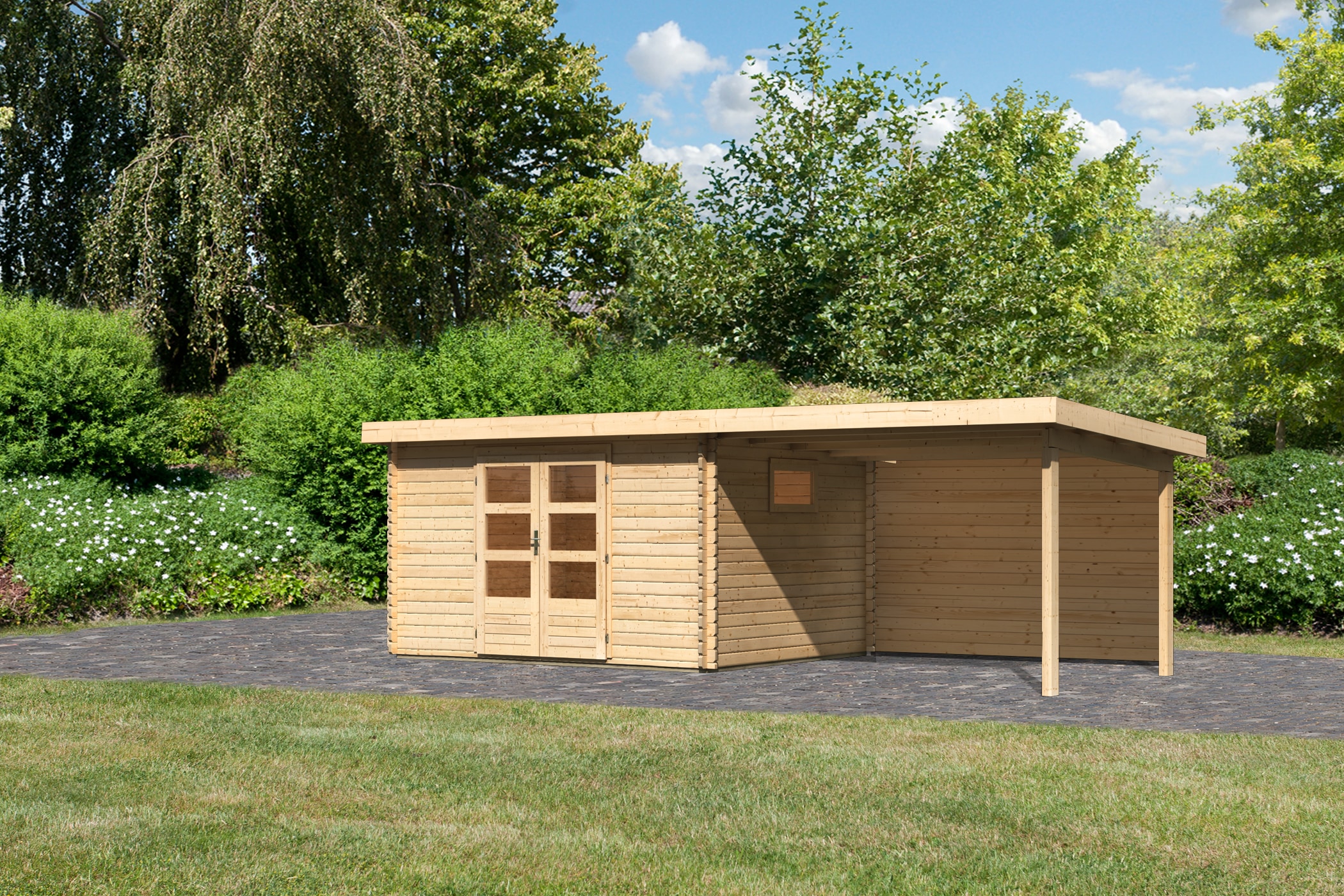 Karibu Gartenhaus »Trittau 4«, aus hochwertiger nordischer Fichte