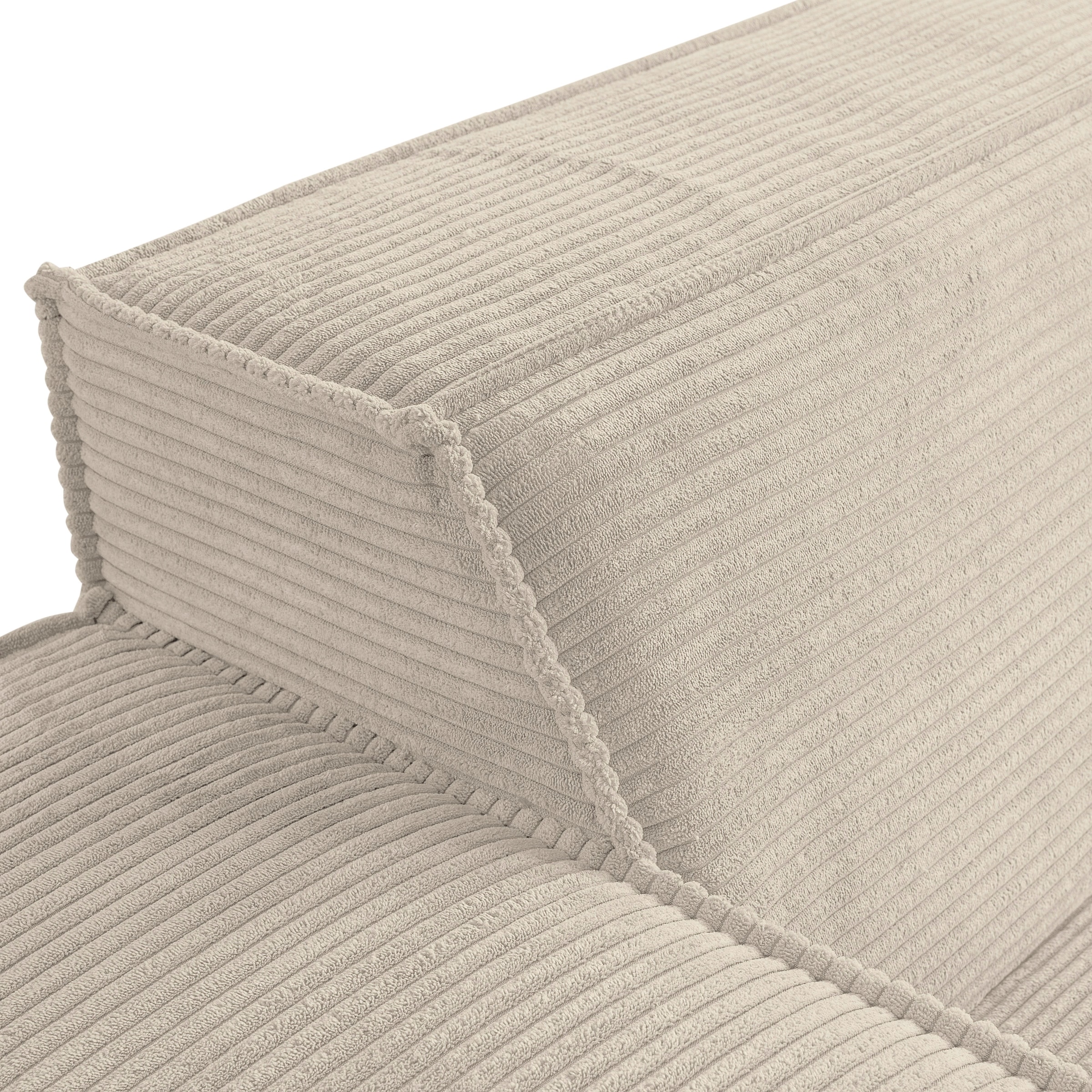 WERK2 Ecksofa »Trento 268 x 163 cm zeitlos, elegant & bequem, kubisches Design« Cord, L-Form,  extra weiche und tiefe Sitzfläche