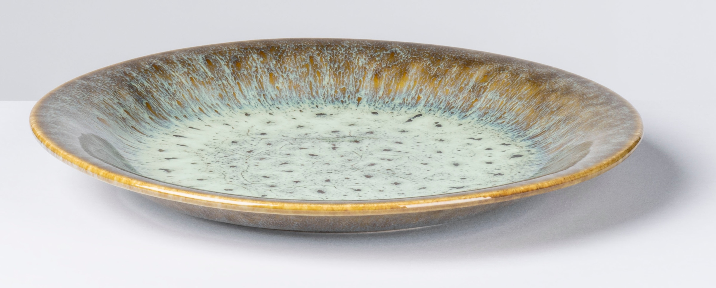 gipfelstück Dessertteller »Flussufer«, (Set, 4 St.), Reaktivglasur, außergewöhnlicher, visueller Farbverlauf, Ø 22 cm