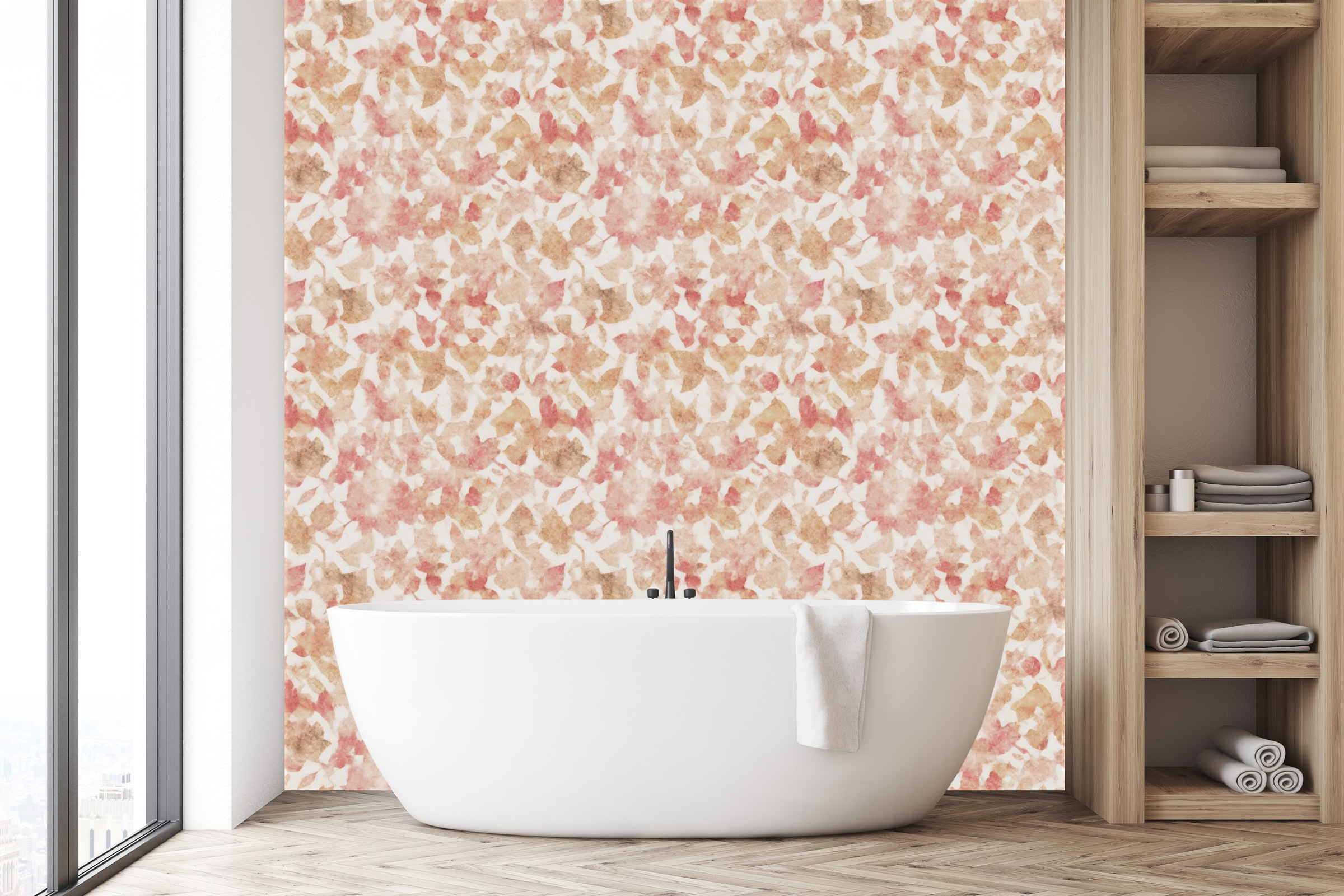queence Vinyltapete »Selbstklebende Tapete 90x250cm mit herbstlichem Motiv«, floral-geblümt-gemustert-Motiv