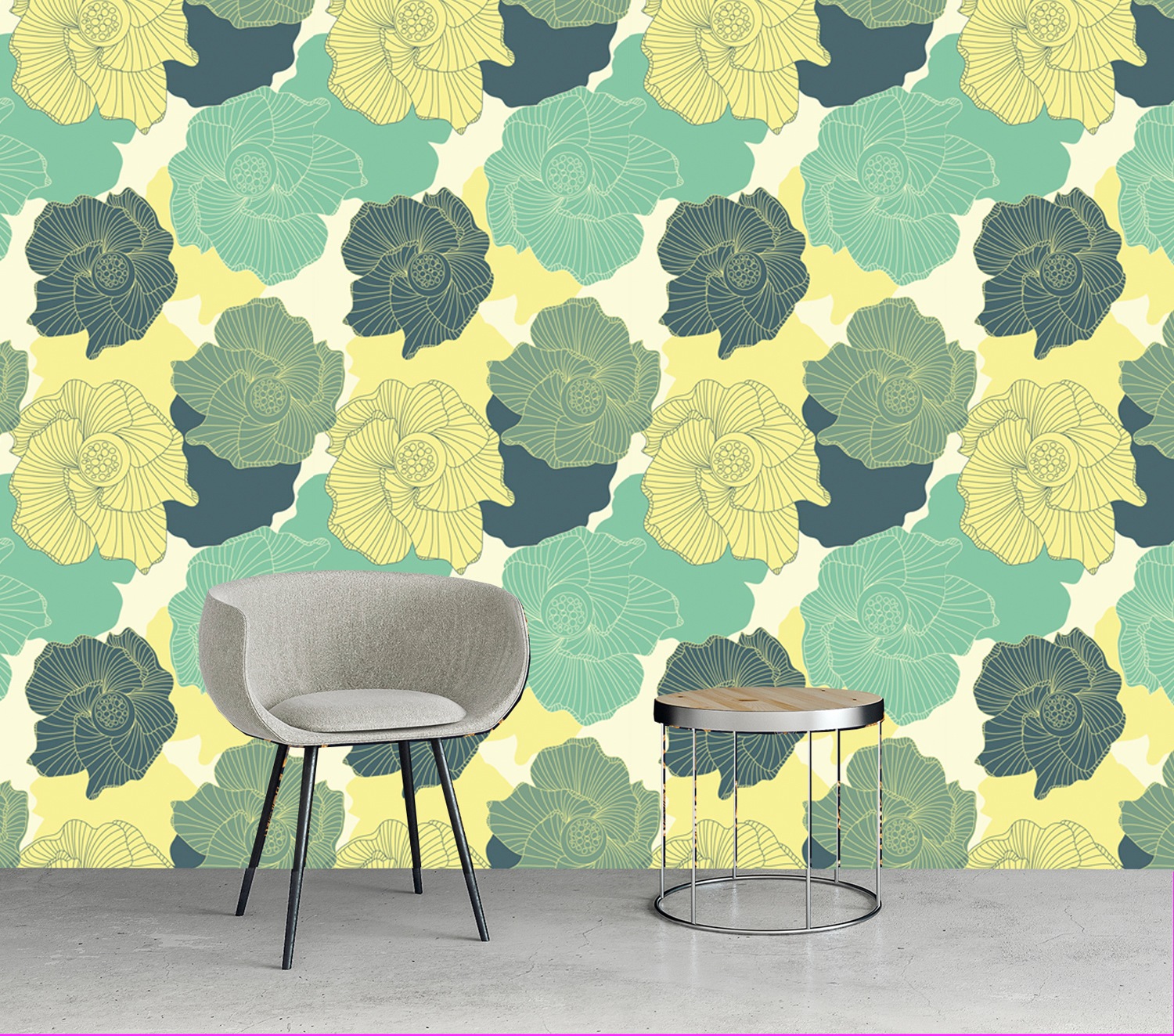 queence Vinyltapete »Matt« Motiv   bedruckt   botanisch   floral   gemuster günstig online kaufen