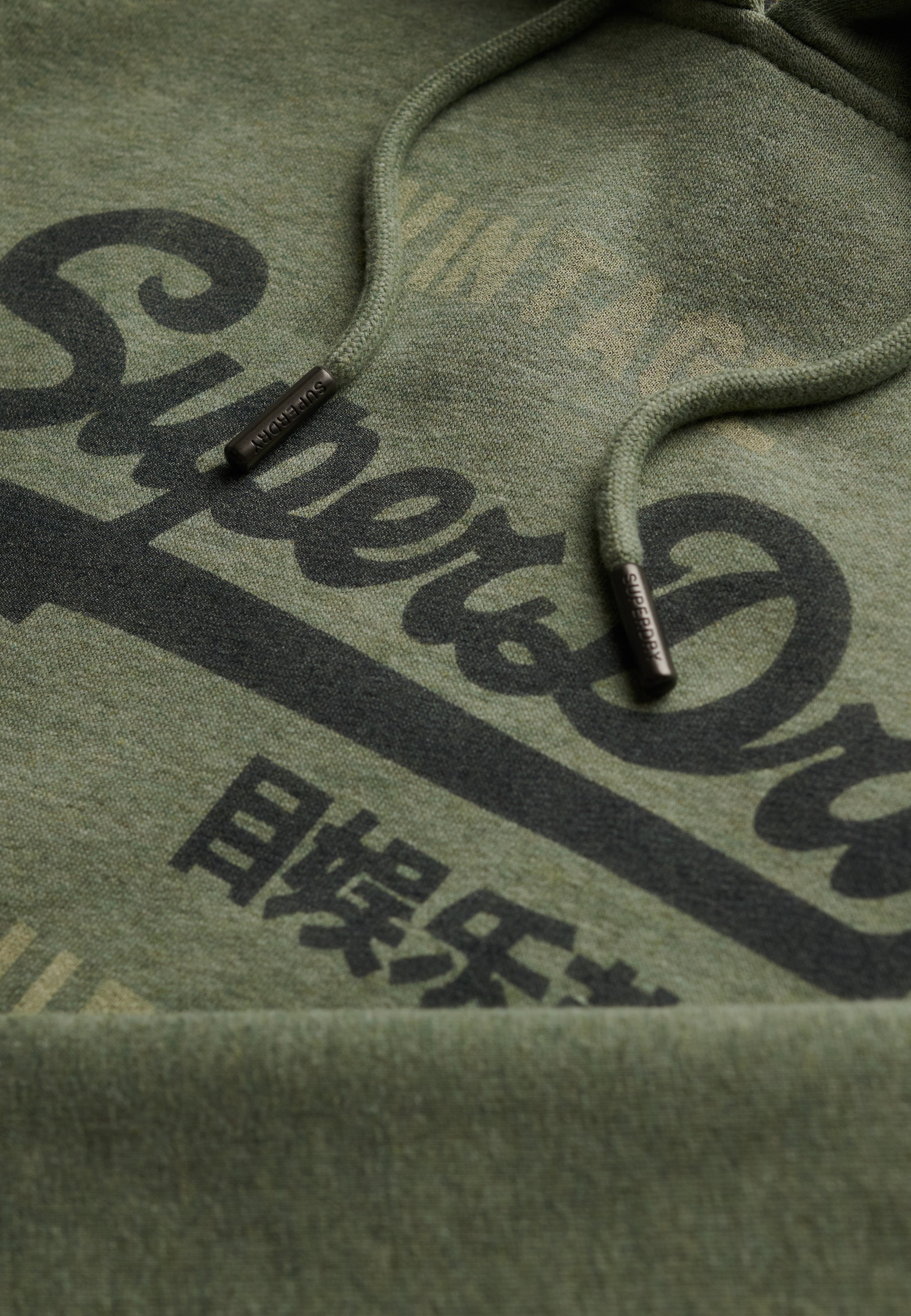 Superdry Kapuzensweatshirt »SD-VL HERITAGE RELAXED HOOD«, aus Baumwollmischung, Relaxed Fit, mit Rippbündchen am Rumpfabschluss
