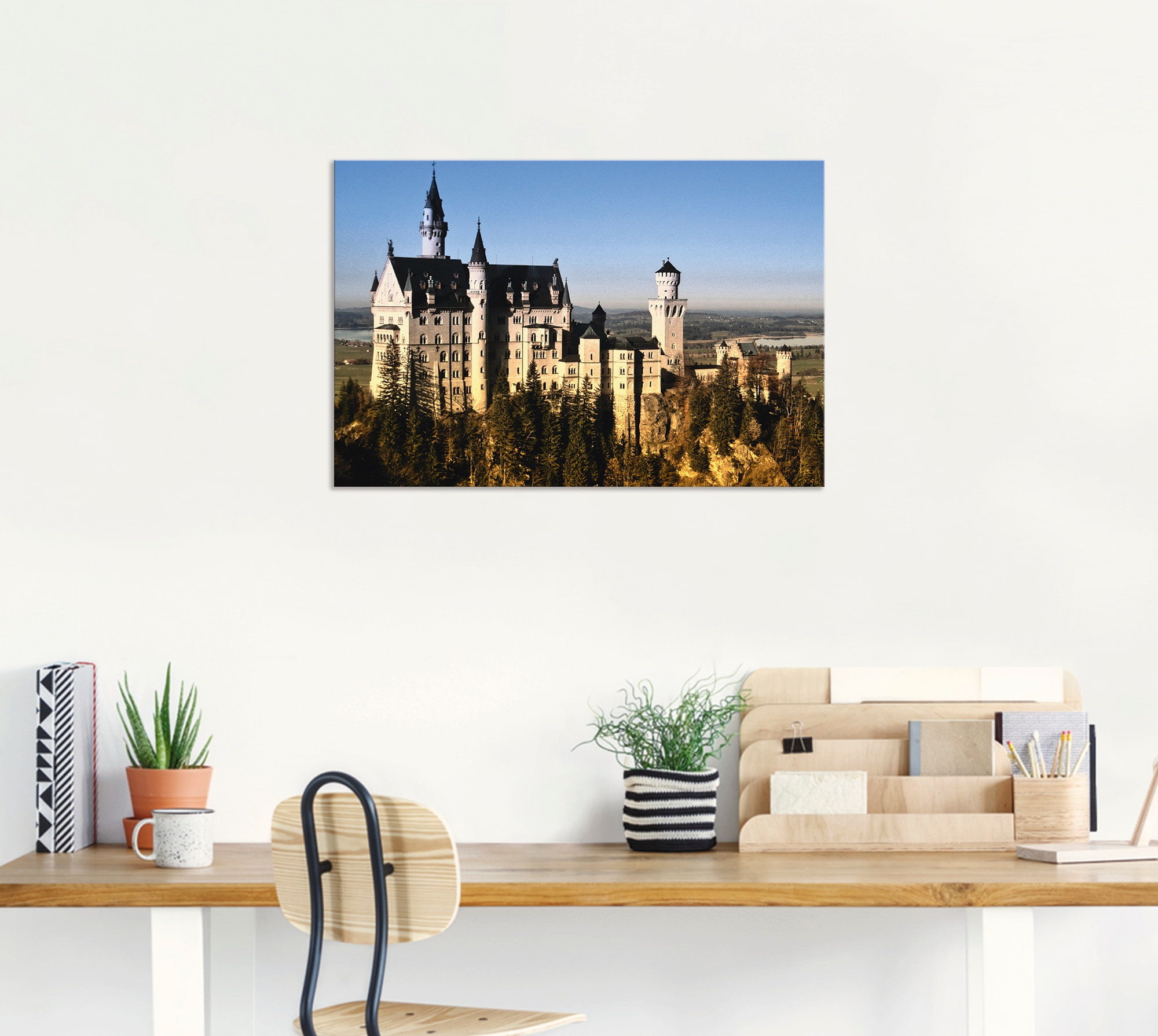Artland Wandbild »Schloss Neuschwanstein«, Gebäude, (1 St.), als Alubild, Leinwandbild, Wandaufkleber oder Poster in versch. Größen