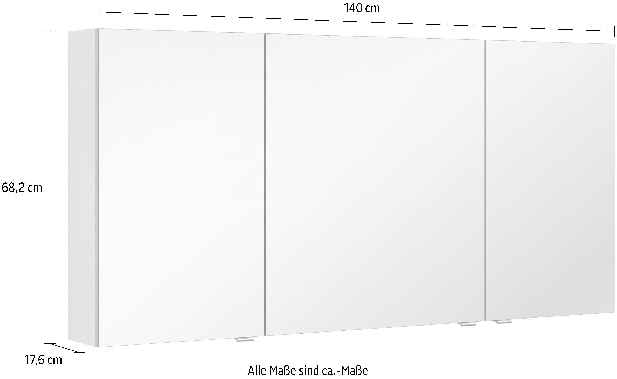Saphir Spiegelschrank »3980« vormontiert
